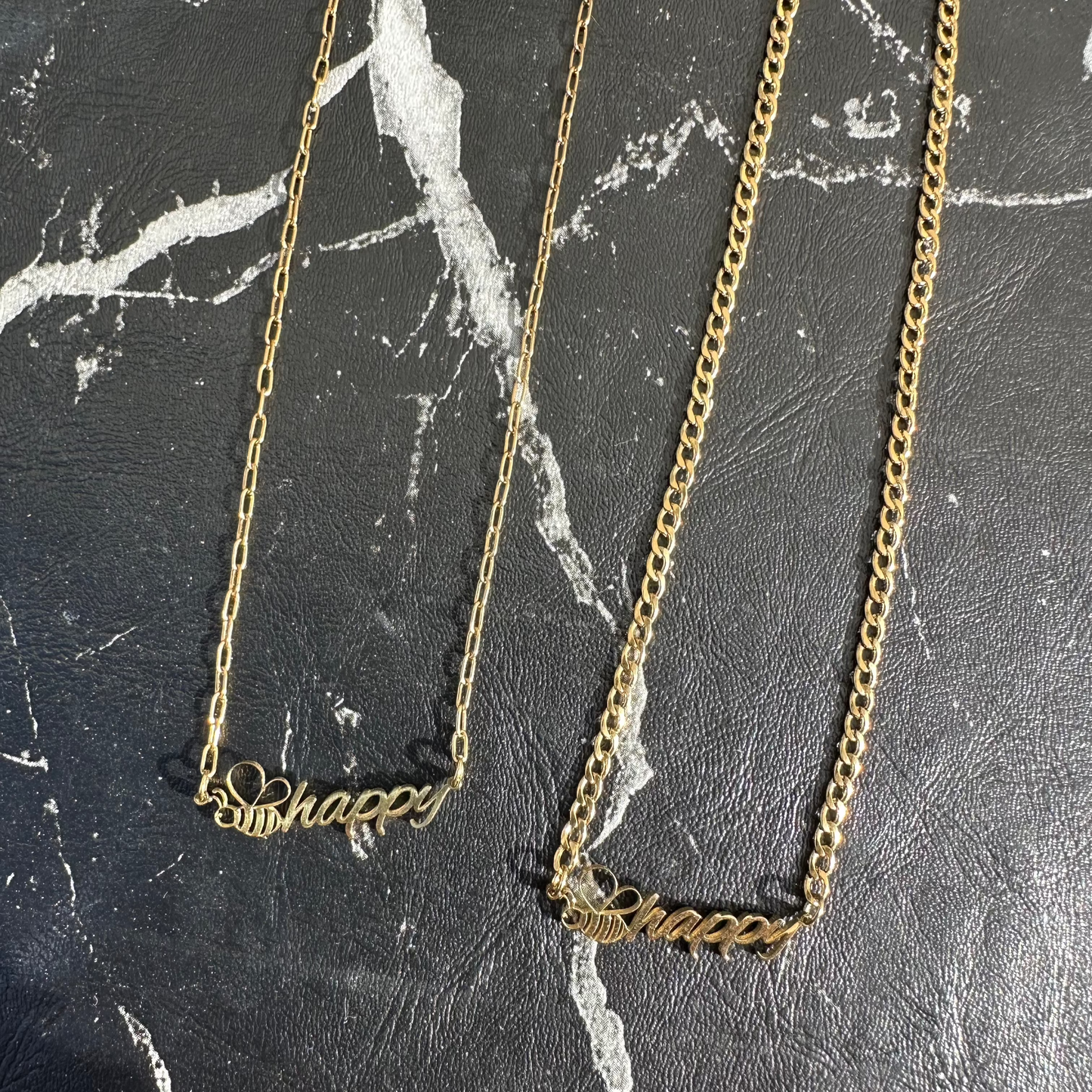 DRIP JEWELRY be happy necklace