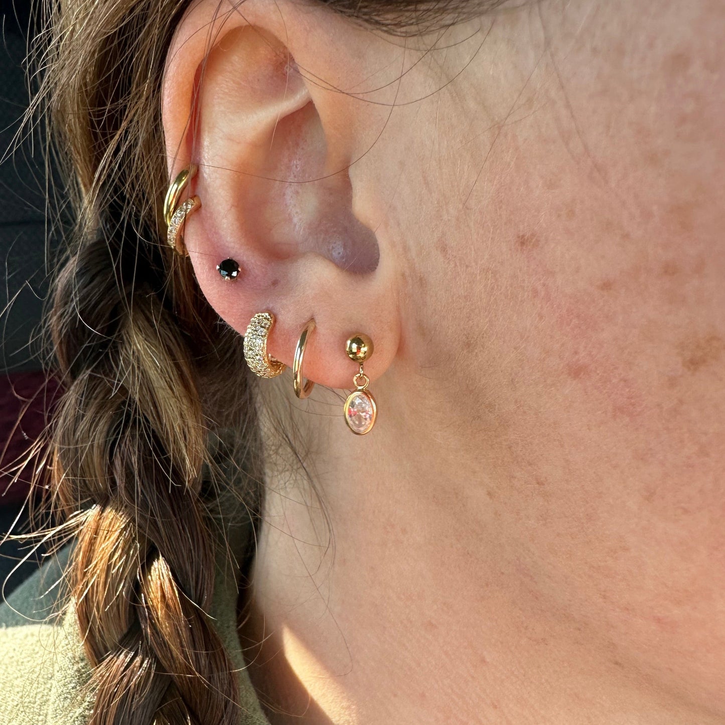 DRIP JEWELRY Earrings Chubby sparkle huggies