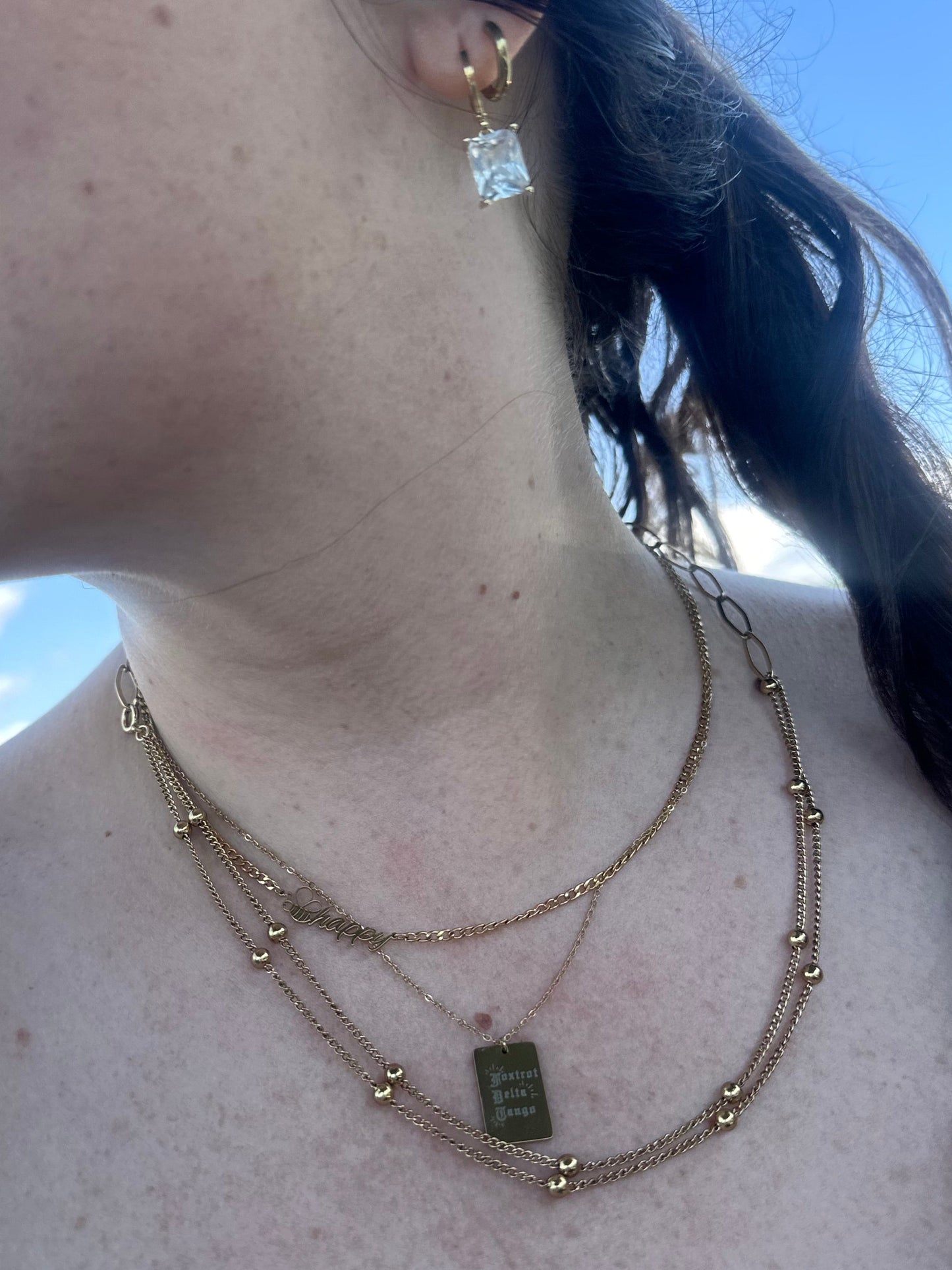 DRIP JEWELRY NECKLACES be happy necklace