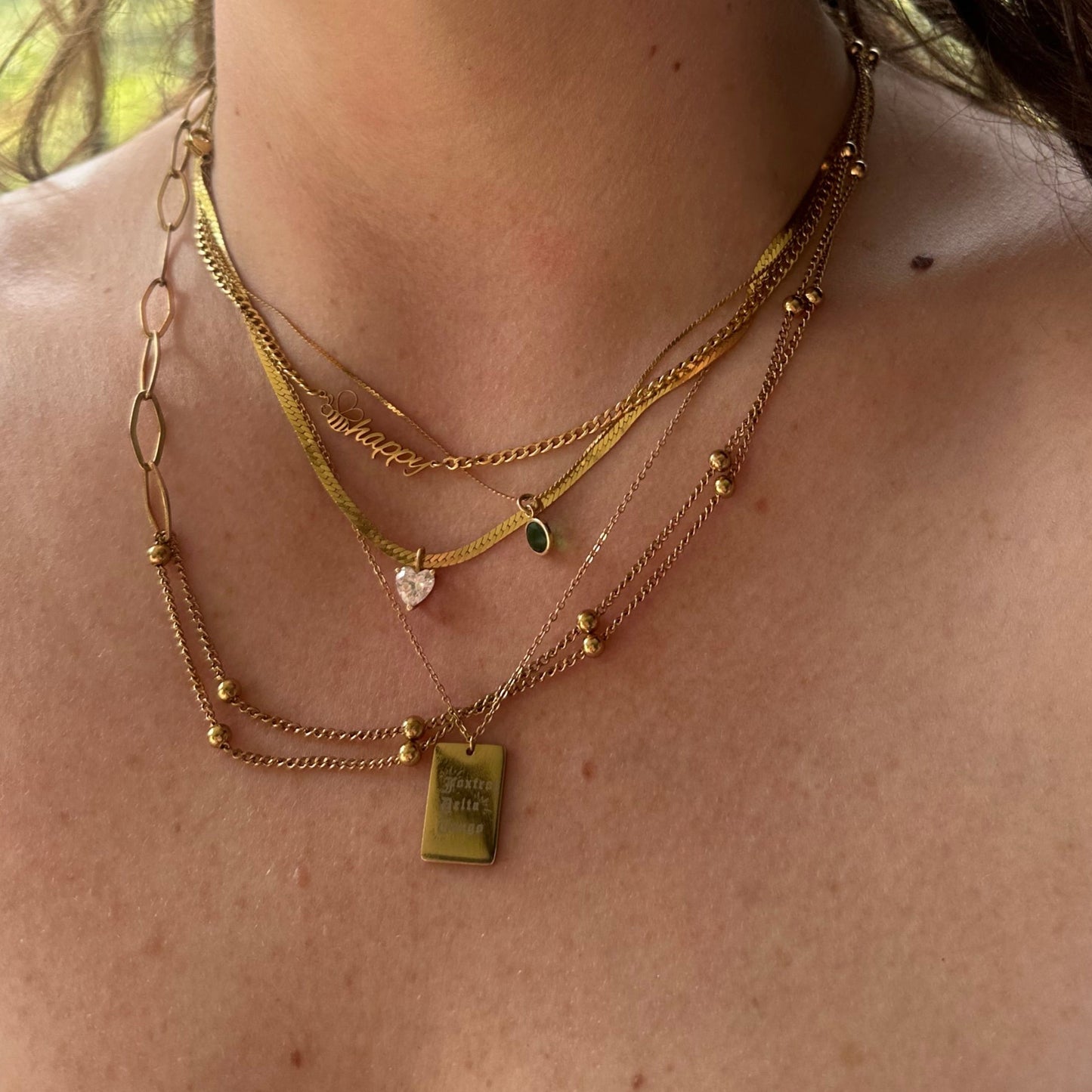 DRIP JEWELRY NECKLACES be happy necklace