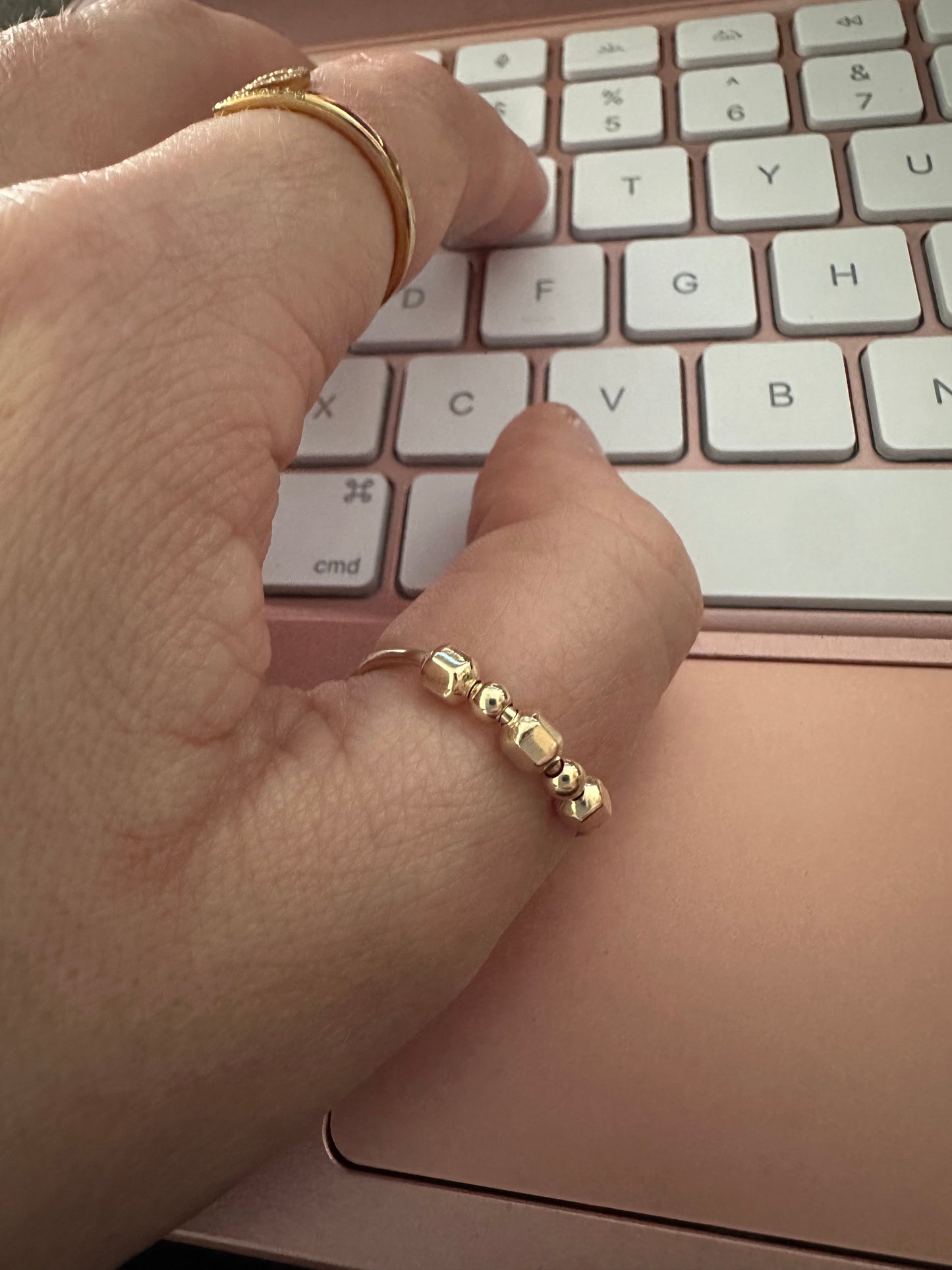 DRIP JEWELRY RINGS Gold Filled Fidget Rings