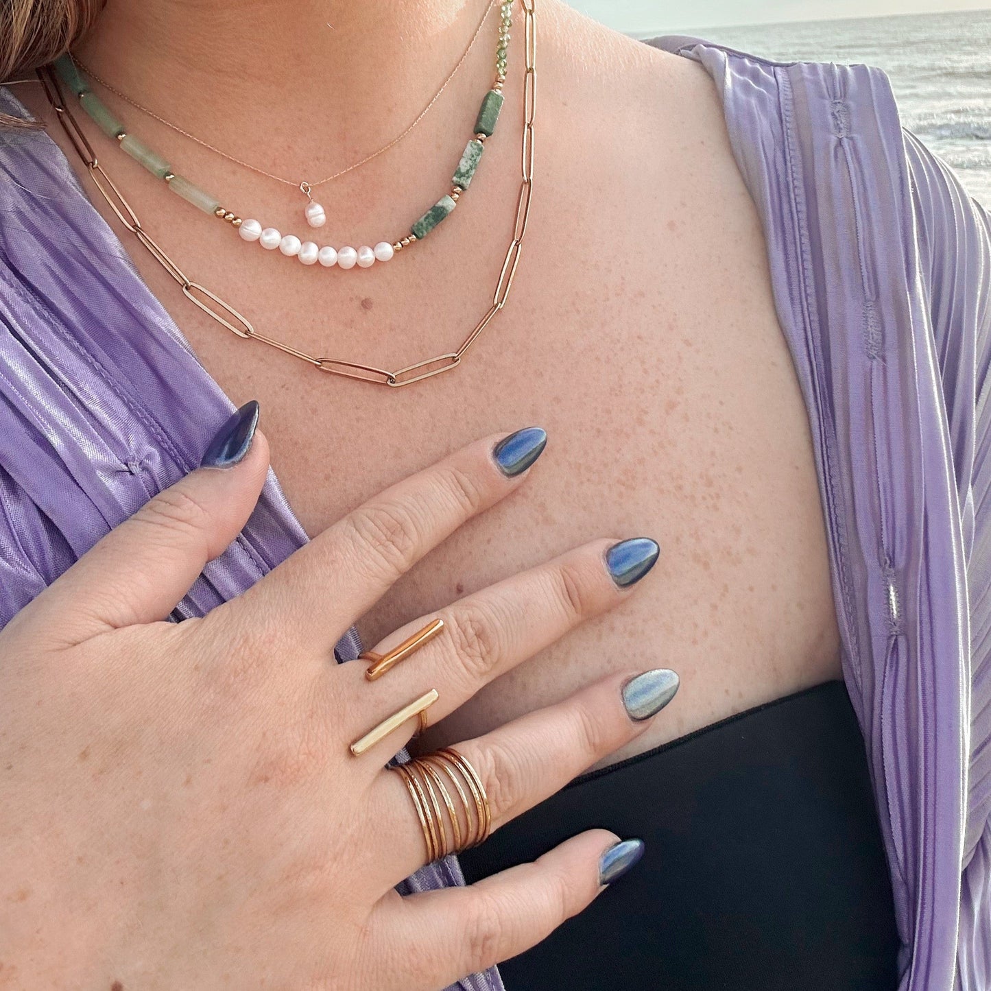 DRIP JEWELRY RINGS Open Bar Ring