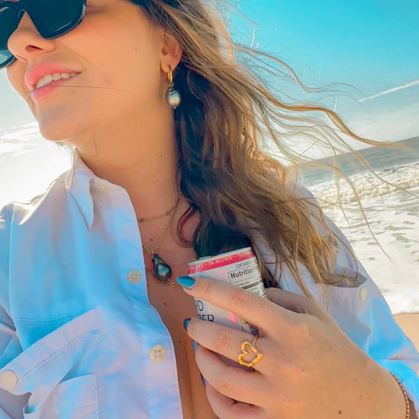 DRIP JEWELRY Rings Open Heart Ring (6-8)