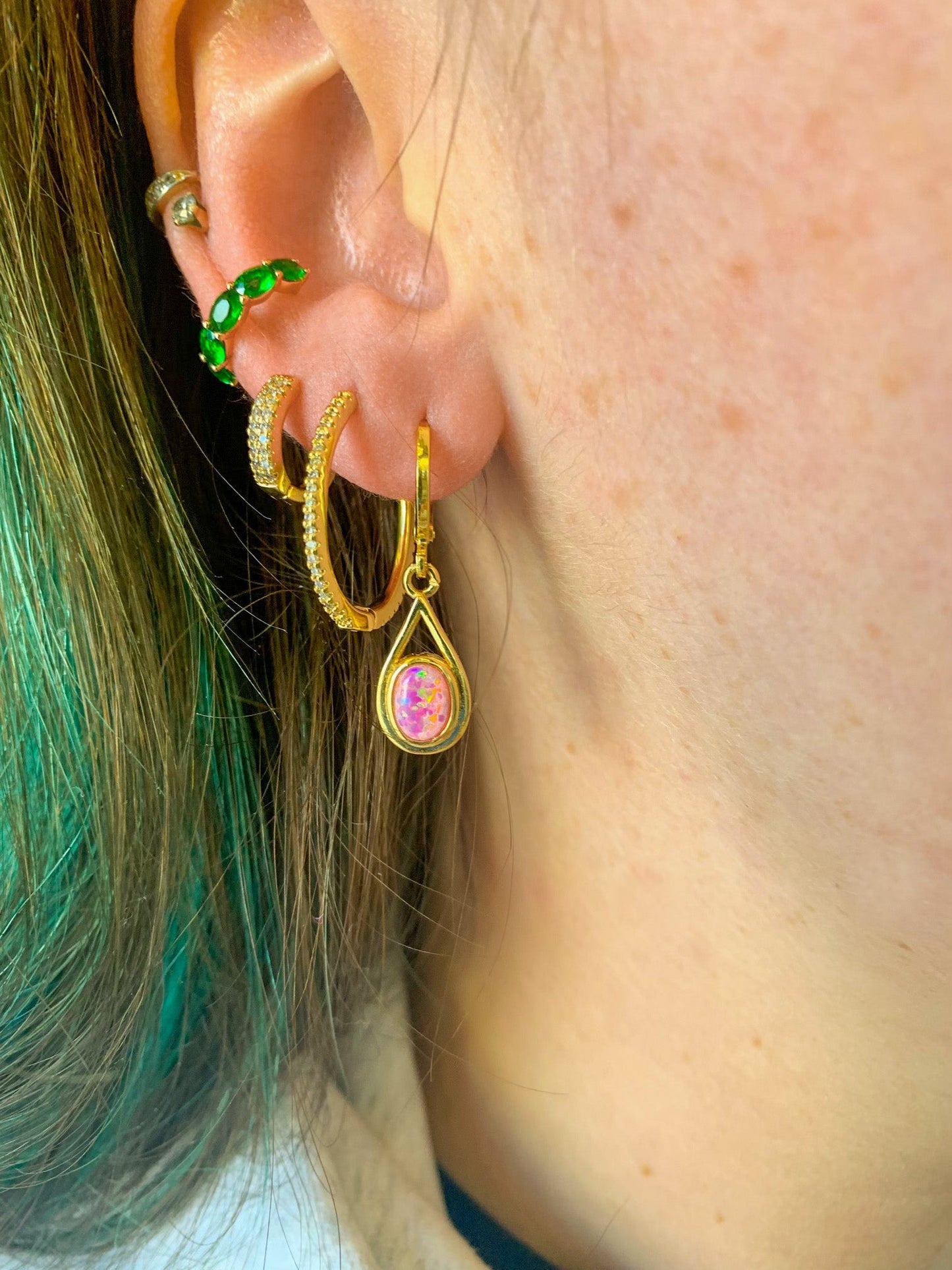 DRIP JEWELRY BY AK Earrings baby sparkle huggie