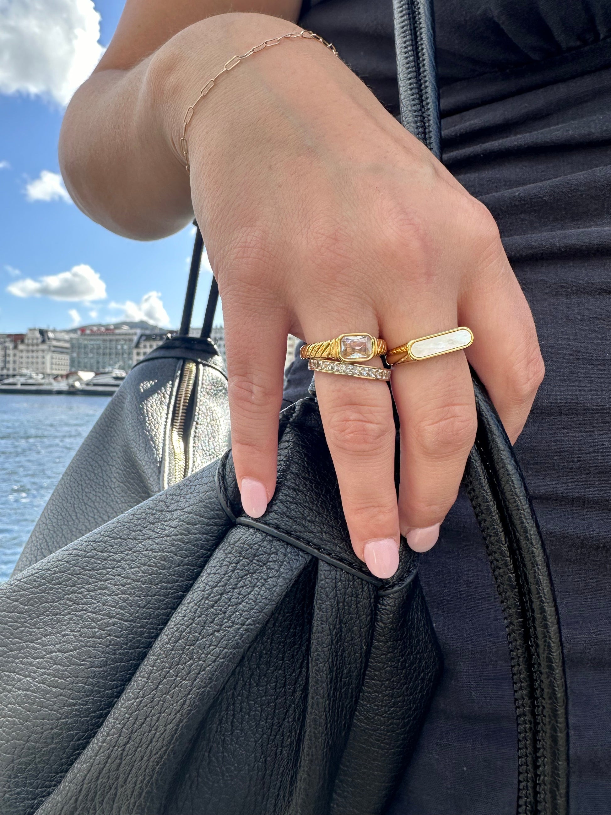 DRIP JEWELRY Bar Ring (size 5-9)