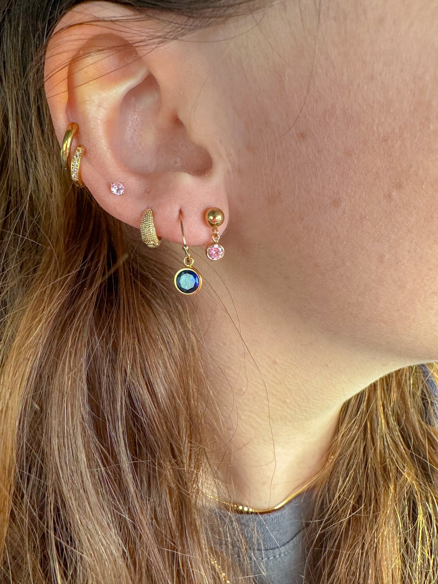 DRIP JEWELRY Birthstone Studs + Black