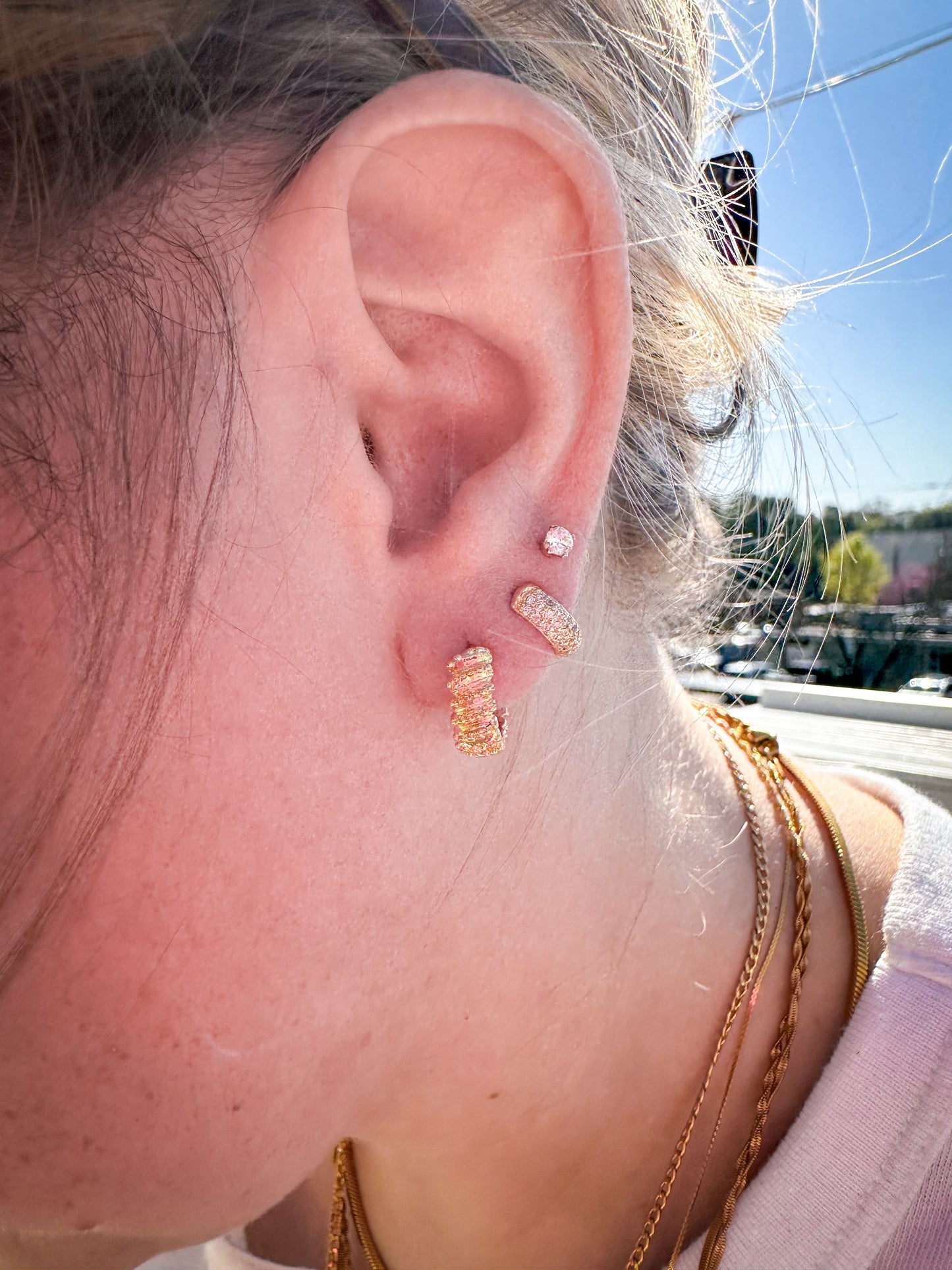 DRIP JEWELRY Birthstone Studs + Black