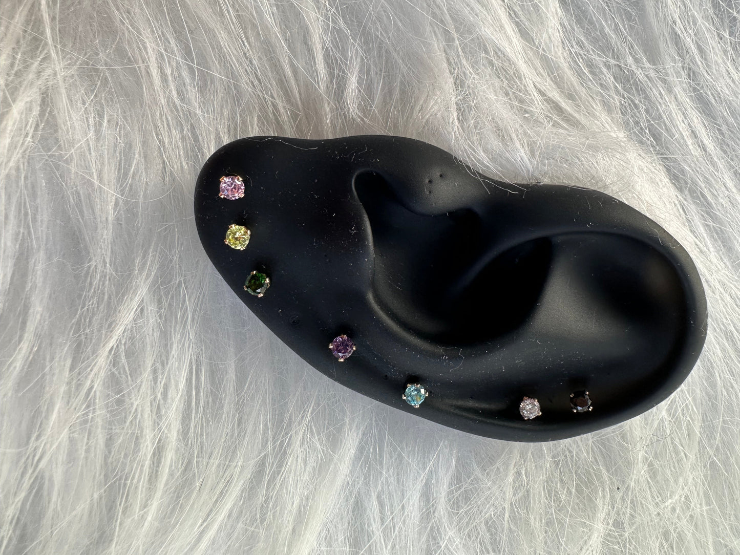 DRIP JEWELRY Birthstone Studs + Black