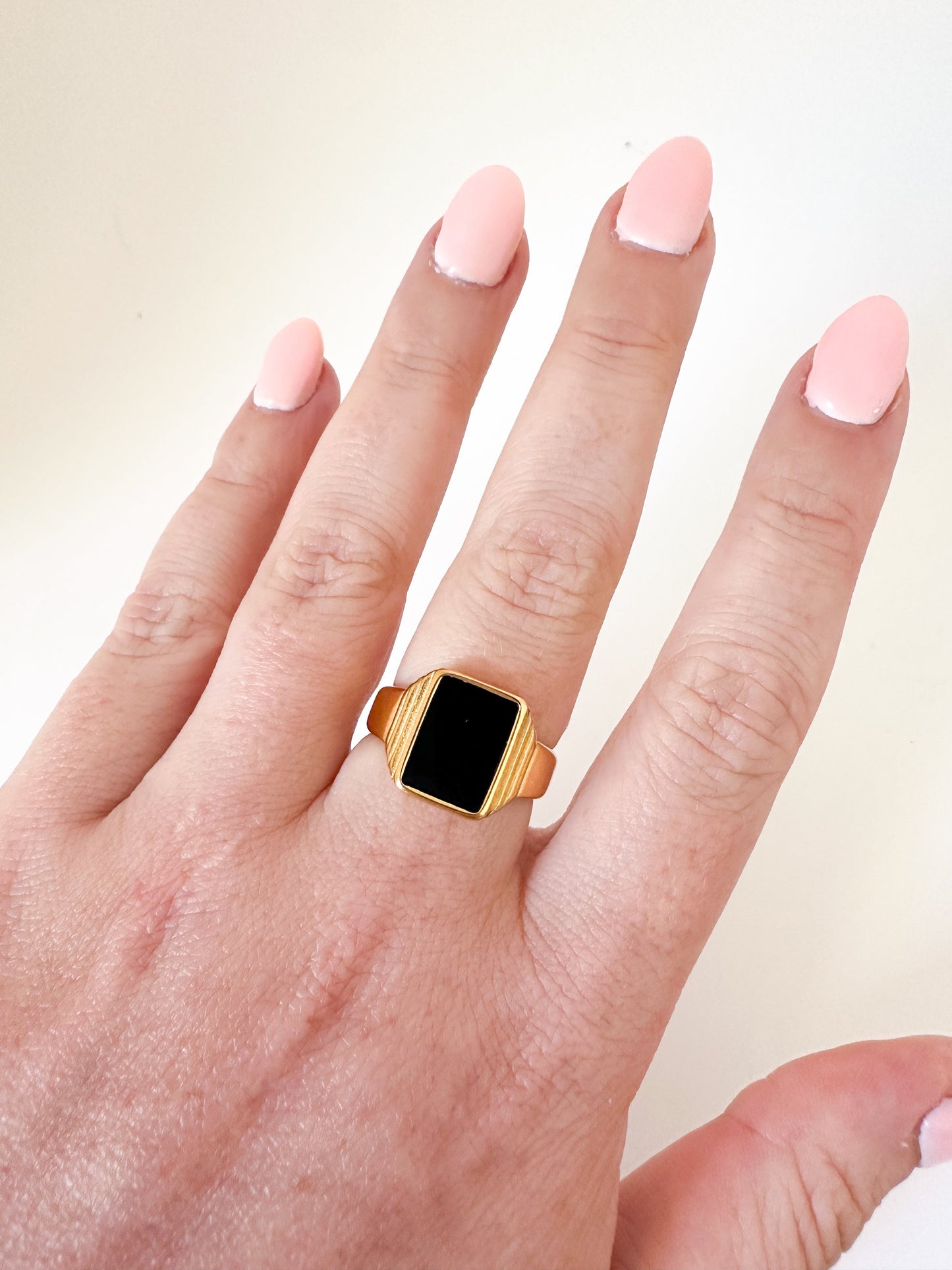 DRIP JEWELRY Black Vintage Power Ring