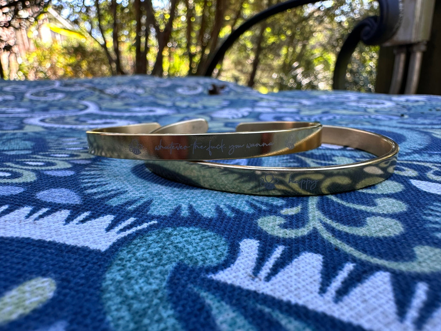 DRIP JEWELRY BRACELETS be happy cuff bracelet