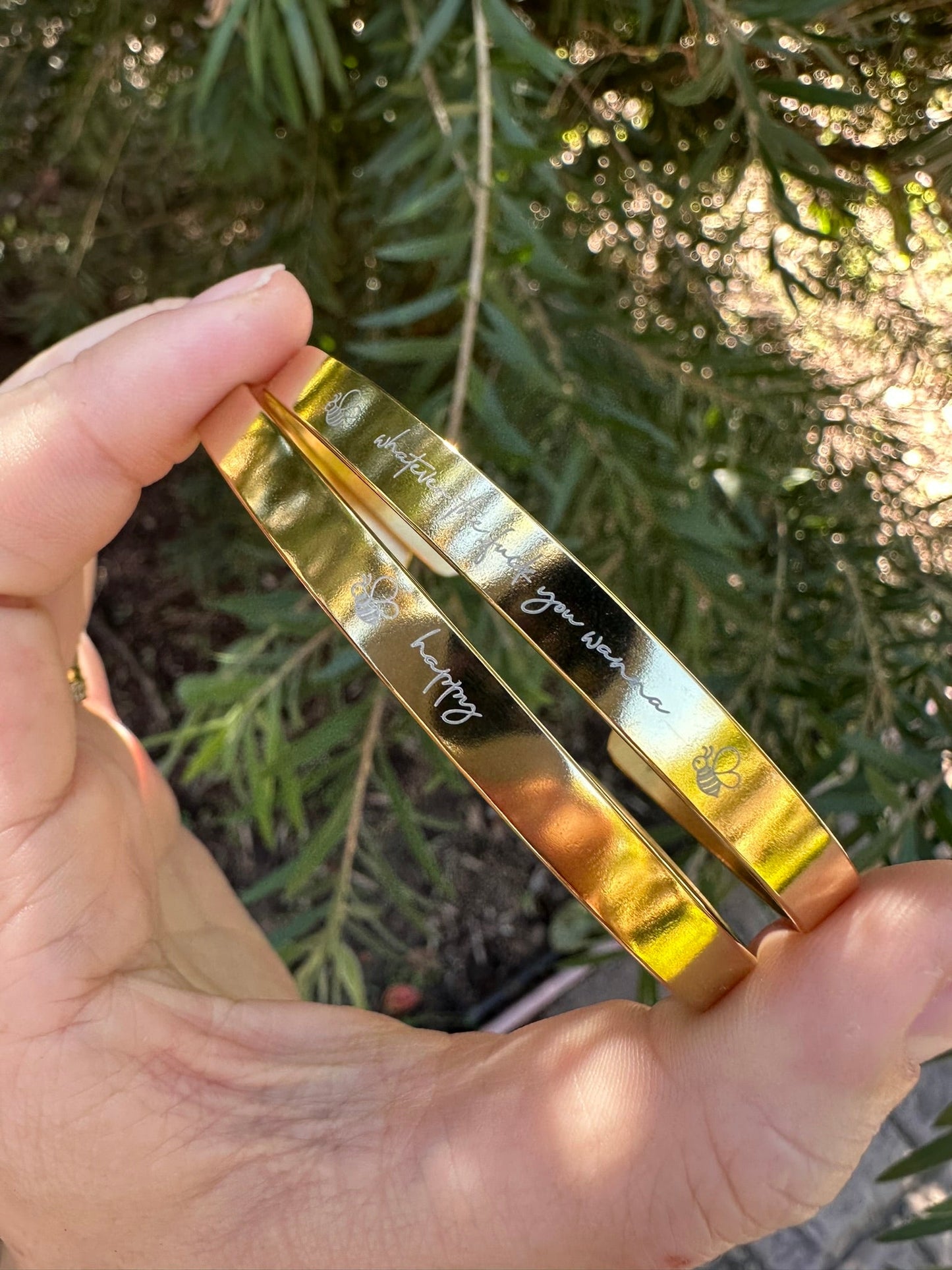 DRIP JEWELRY BRACELETS be happy cuff bracelet