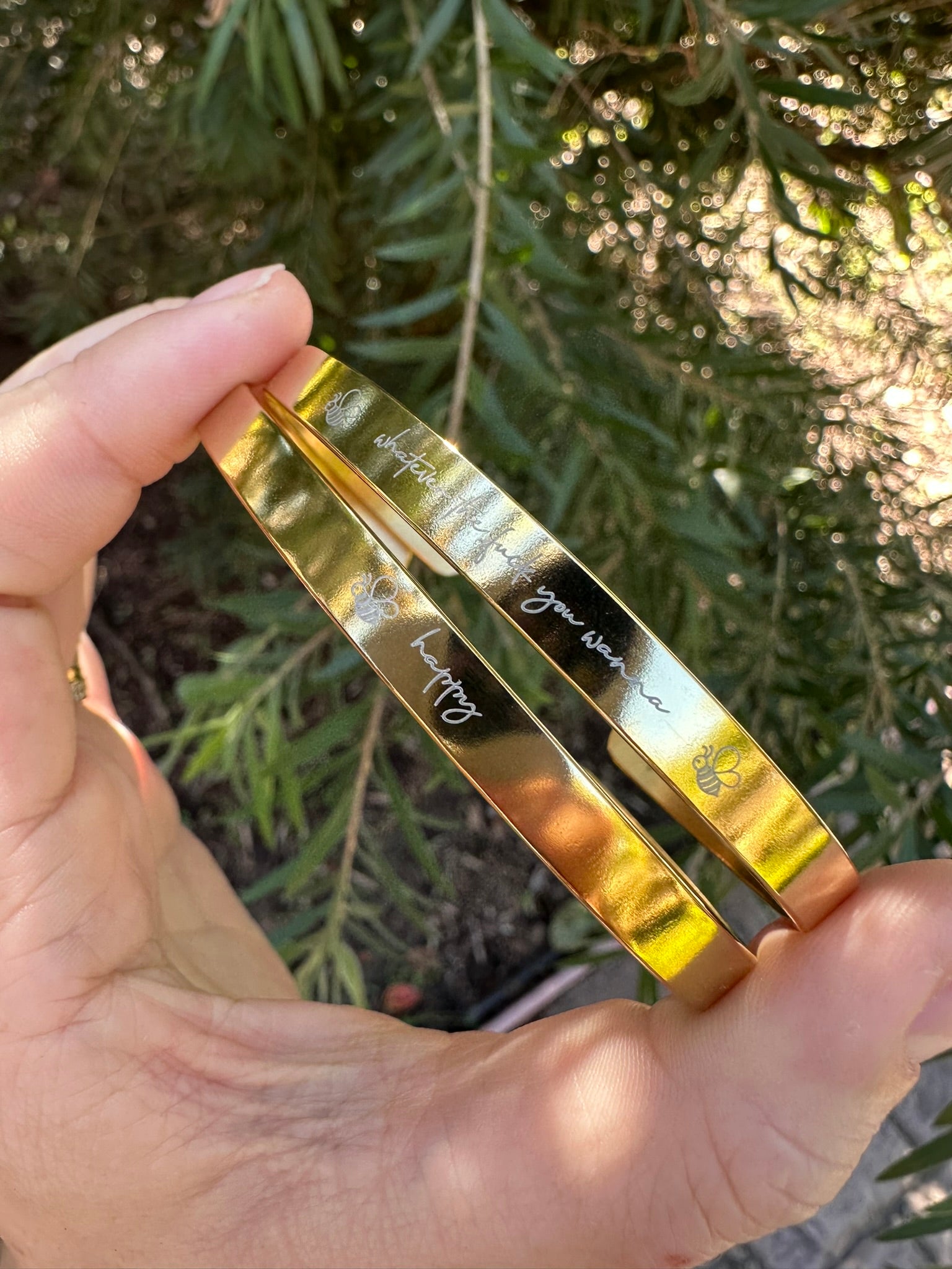 DRIP JEWELRY BRACELETS be happy cuff bracelet