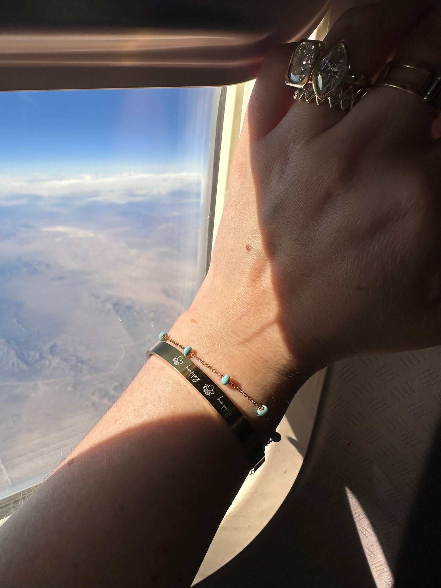 DRIP JEWELRY BRACELETS be happy cuff bracelet