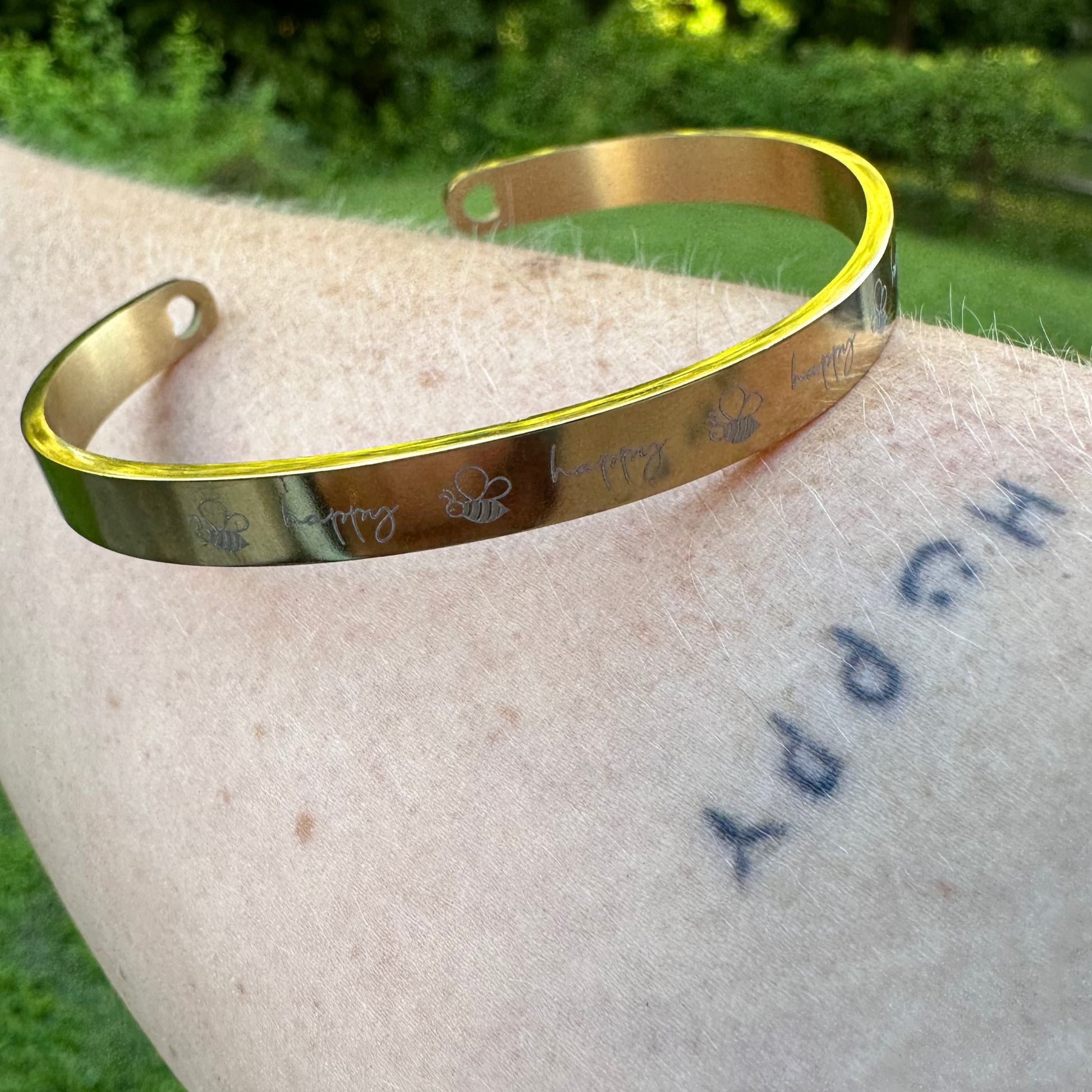 DRIP JEWELRY BRACELETS be happy cuff bracelet