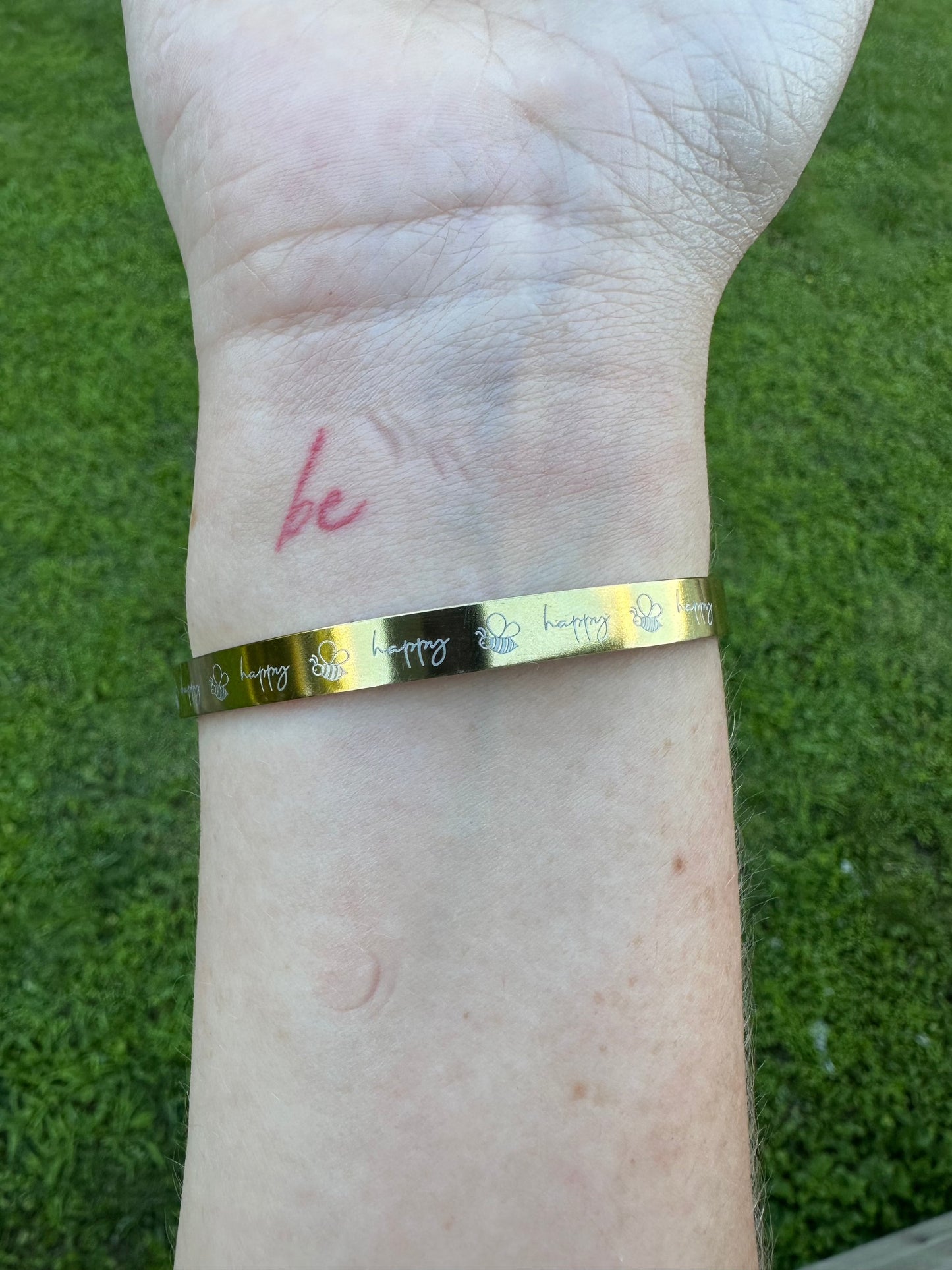 DRIP JEWELRY BRACELETS be happy cuff bracelet