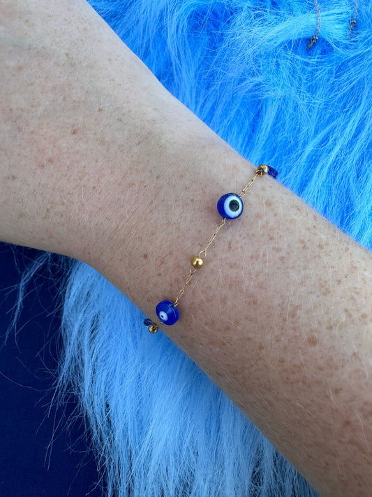 DRIP JEWELRY BRACELETS Evil Eye Station Bracelet / Anklet