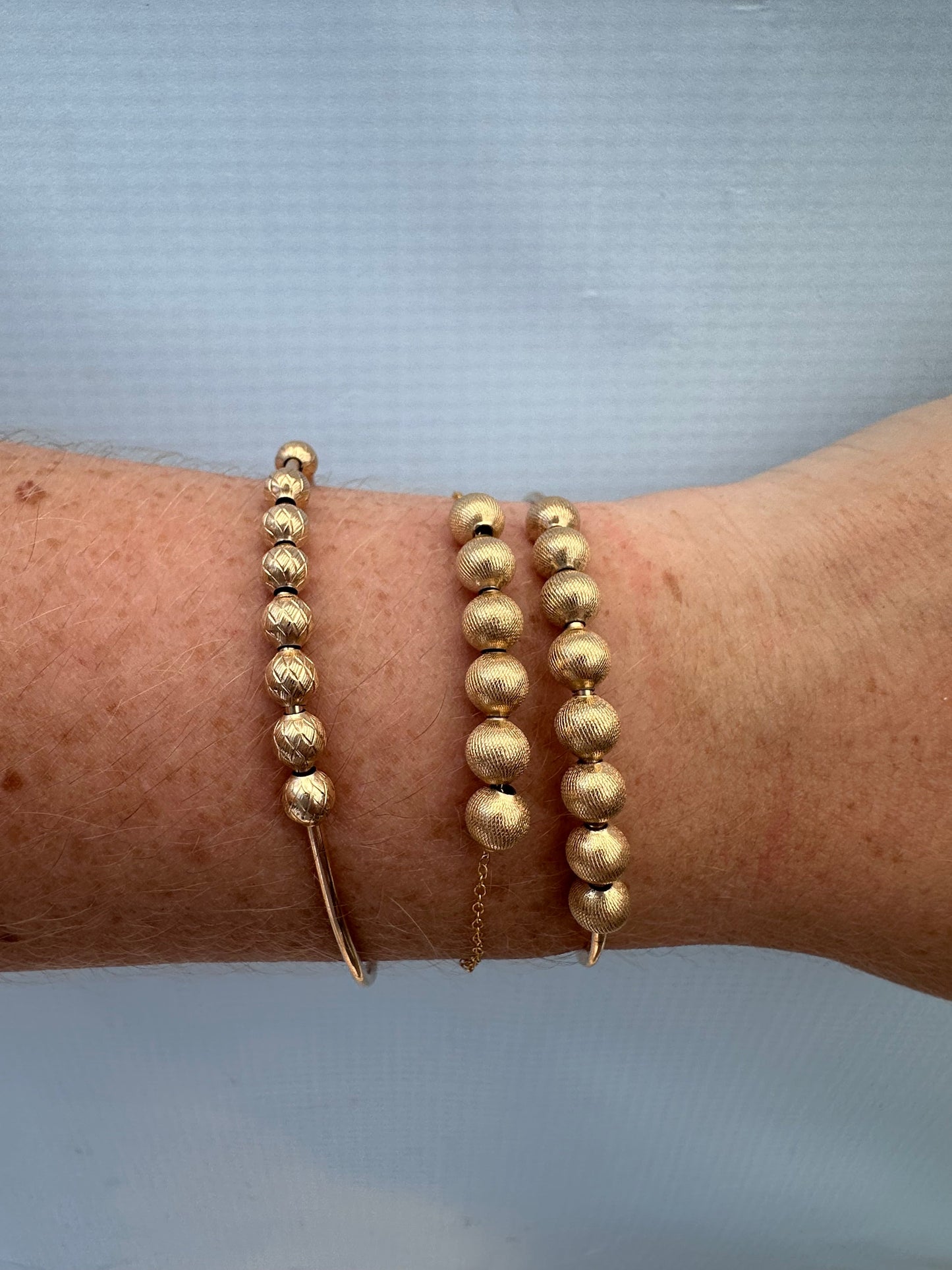 DRIP JEWELRY BRACELETS Slider Bead Cuffs (14k gold-filled or sterling silver)