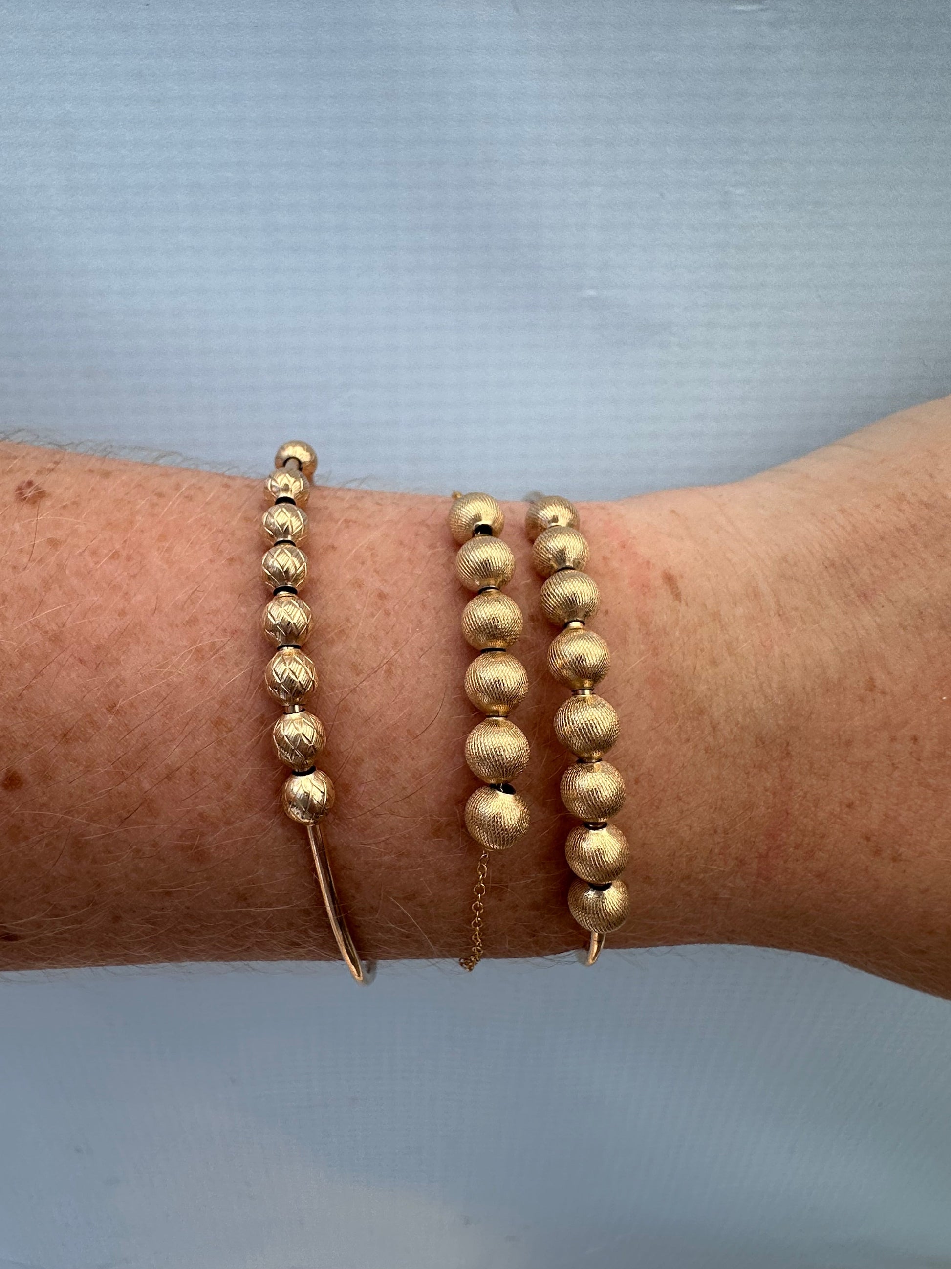 DRIP JEWELRY BRACELETS Slider Bead Cuffs (14k gold-filled or sterling silver)