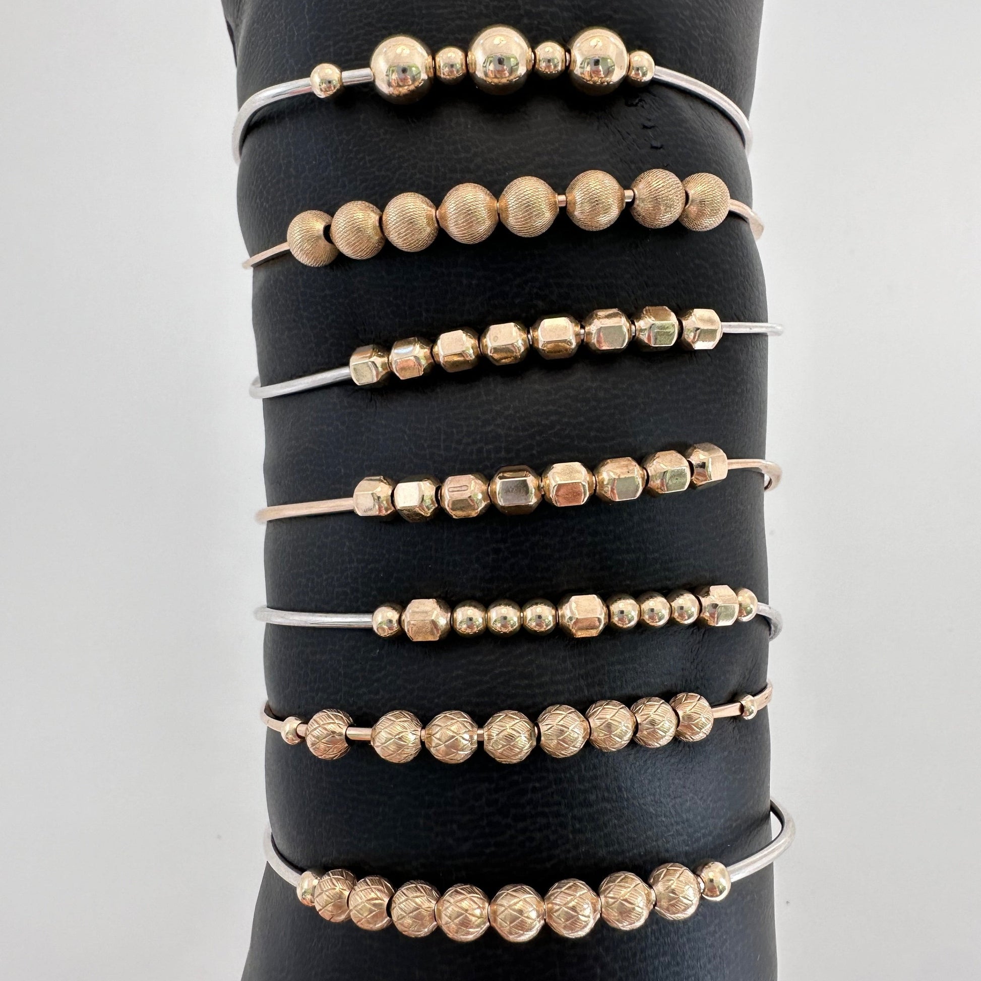 DRIP JEWELRY BRACELETS Slider Bead Cuffs (14k gold-filled or sterling silver)