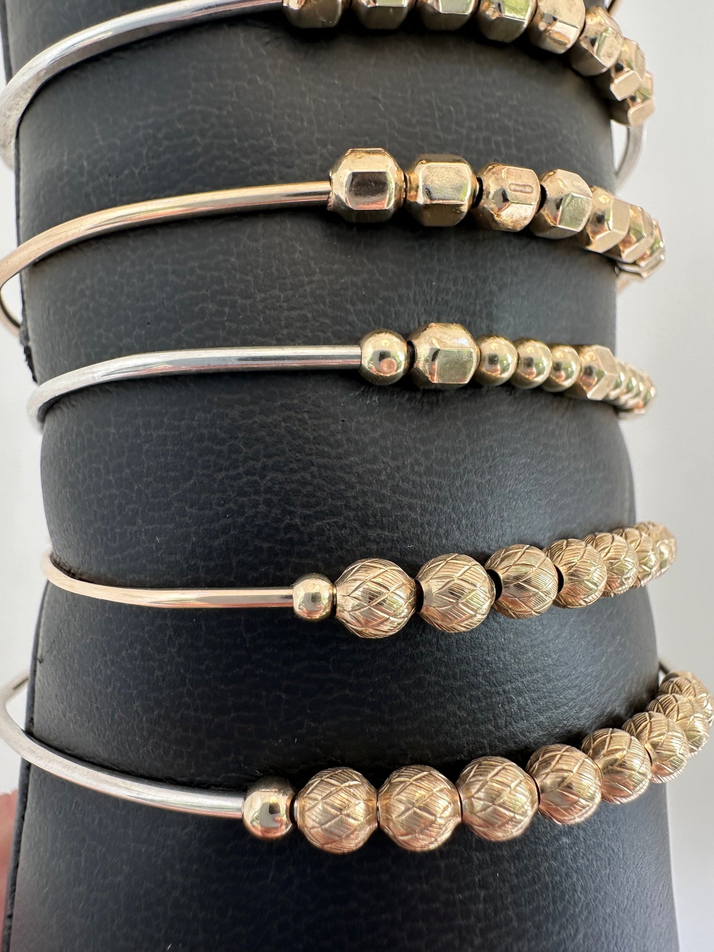 DRIP JEWELRY BRACELETS Slider Bead Cuffs (14k gold-filled or sterling silver)