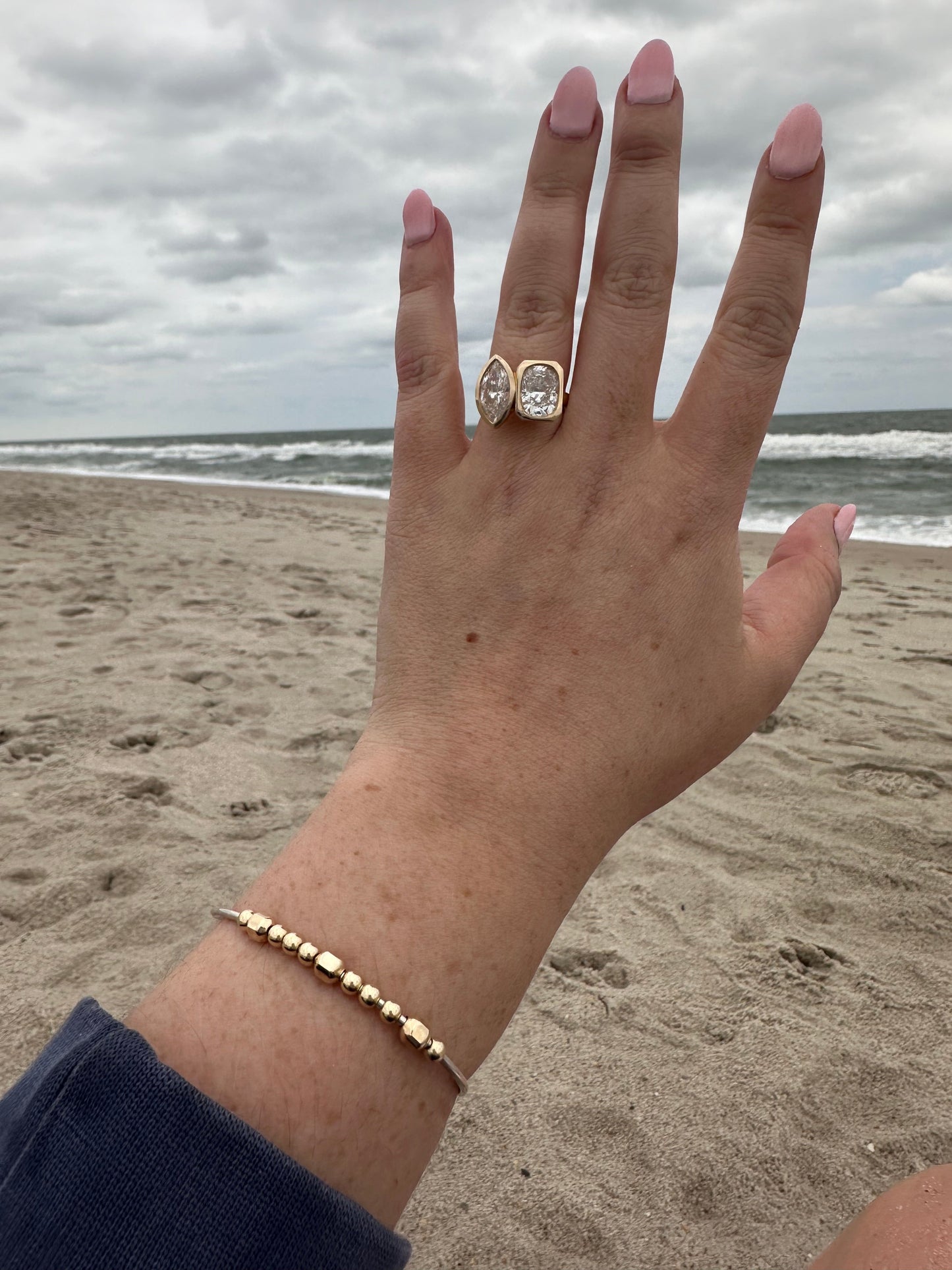 DRIP JEWELRY BRACELETS Slider Bead Cuffs (14k gold-filled or sterling silver)