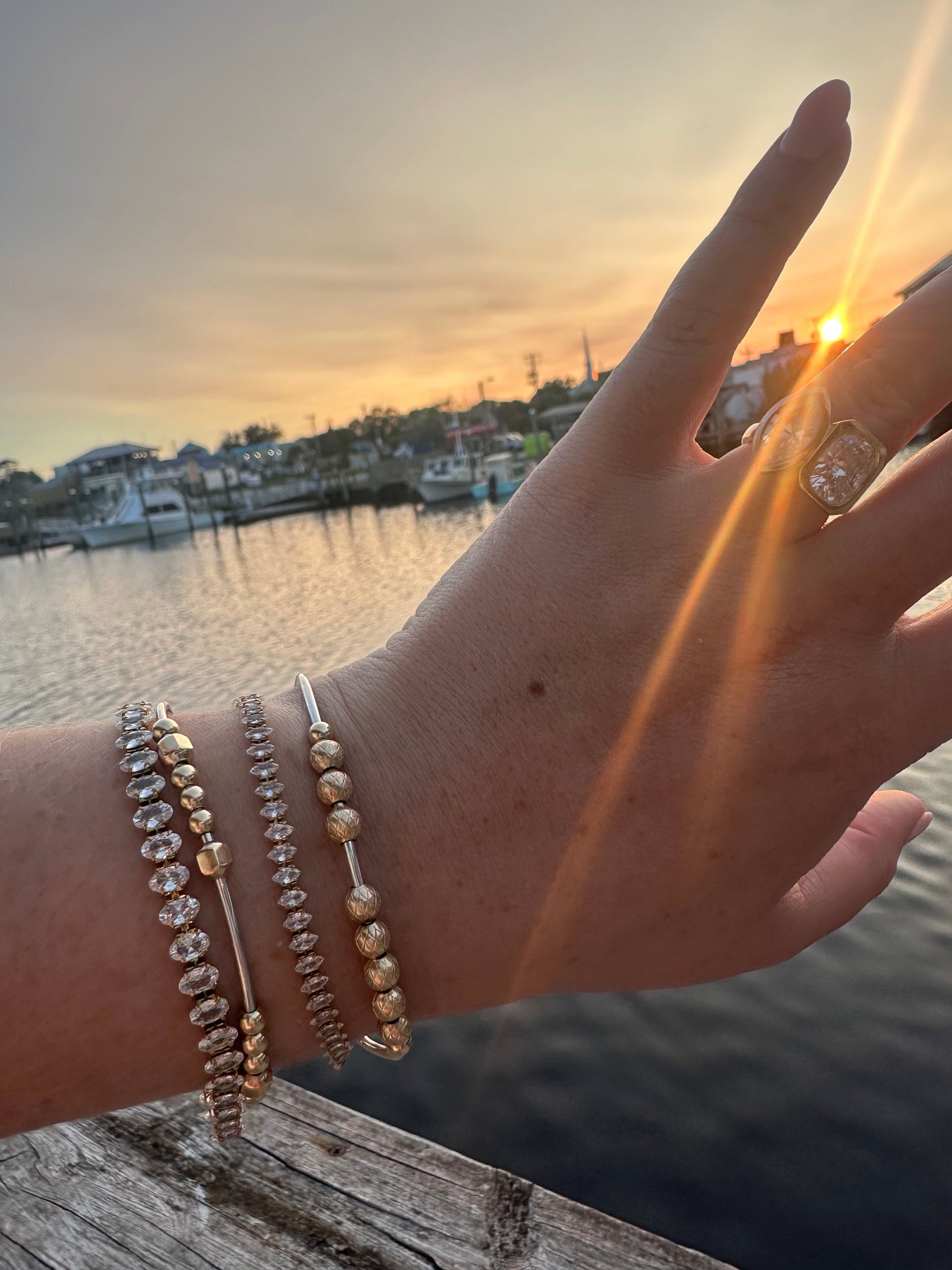 DRIP JEWELRY BRACELETS Slider Bead Cuffs (14k gold-filled or sterling silver)