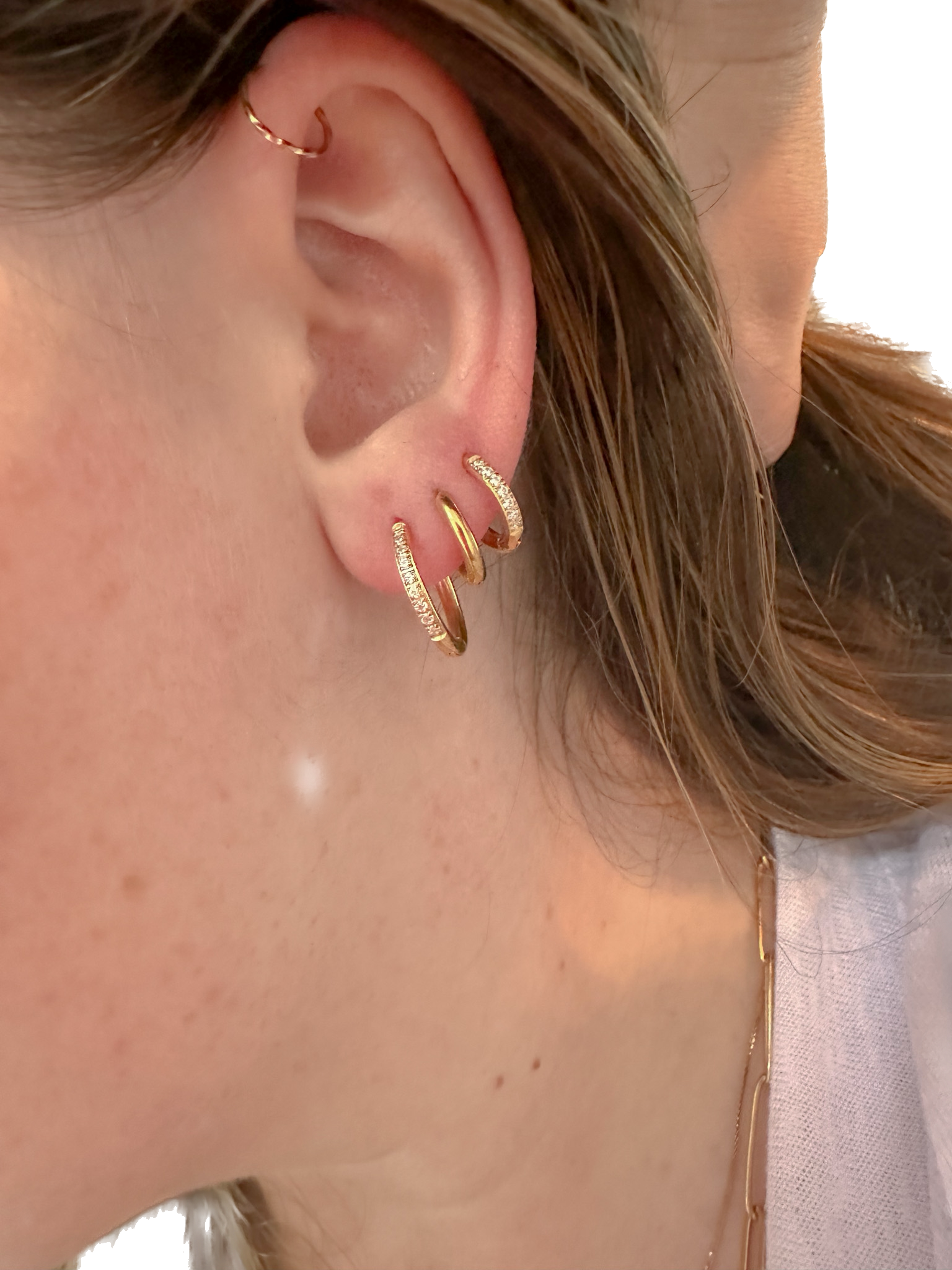 DRIP JEWELRY BY AK Earrings baby sparkly huggie