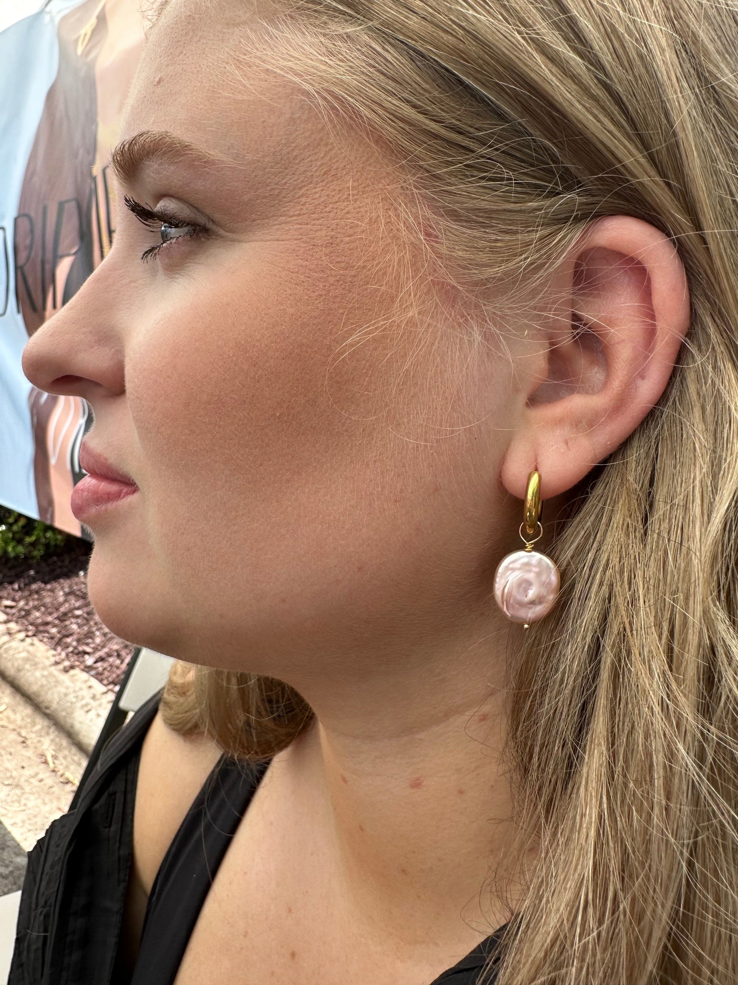 DRIP JEWELRY Circle Pearl or No Pearl Hoops