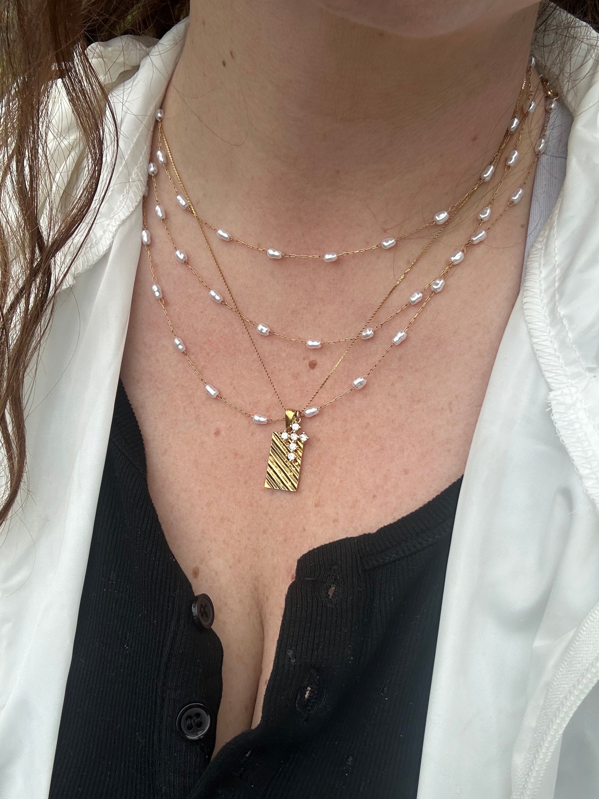 DRIP JEWELRY Cross Pendant Necklace