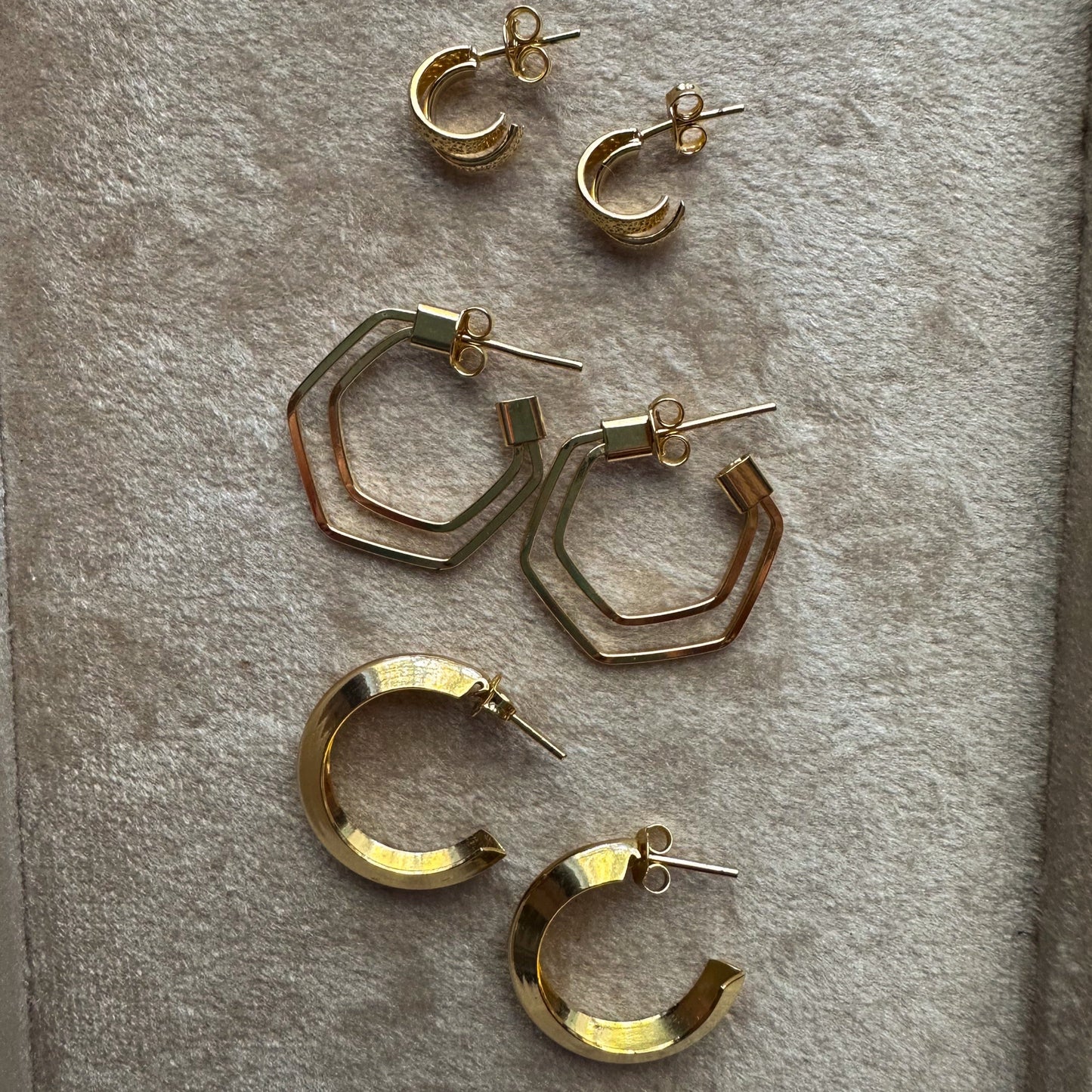 DRIP JEWELRY EARRINGS Double Wire Gold-Filled Hoops