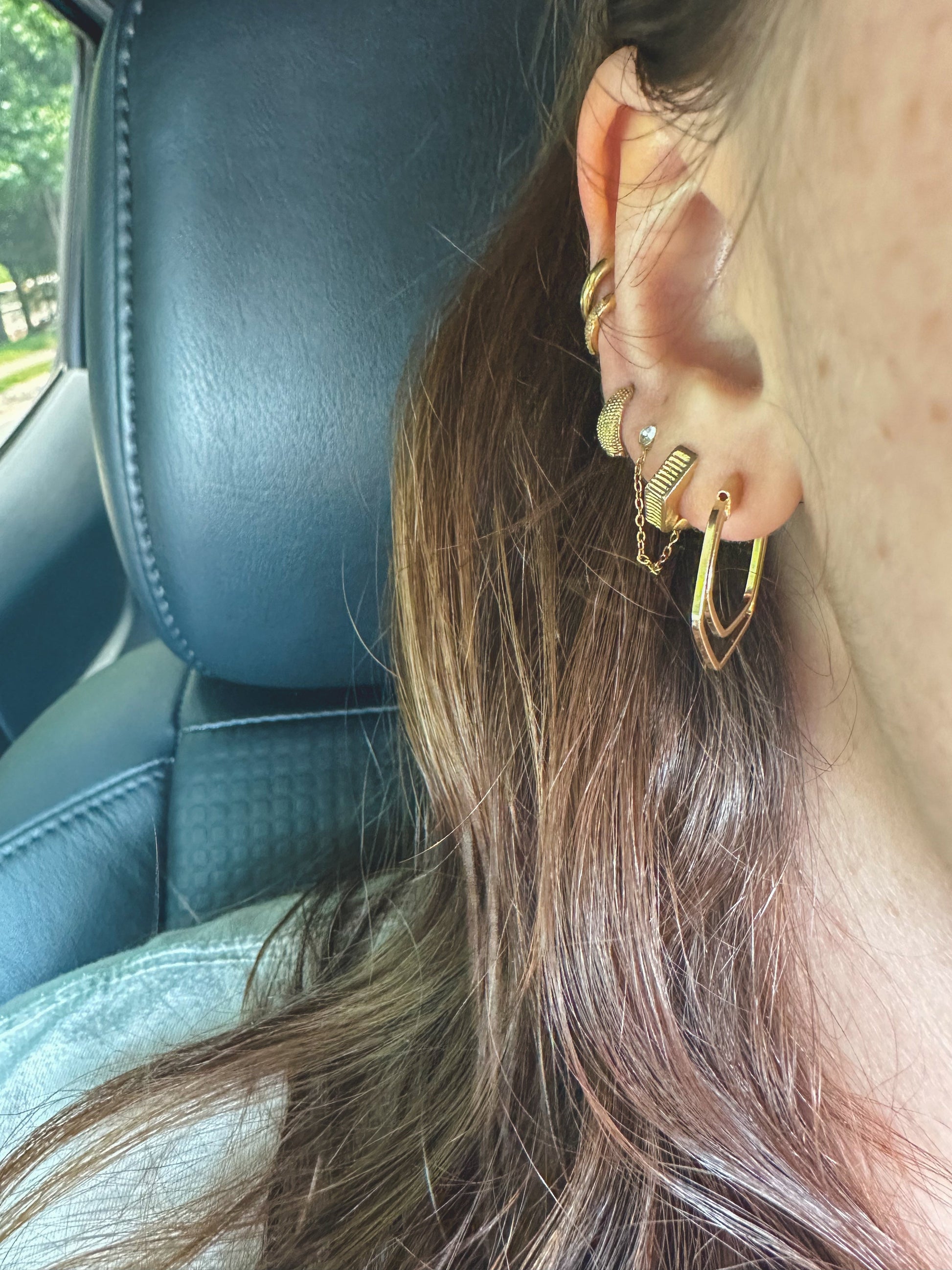 DRIP JEWELRY EARRINGS Double Wire Gold-Filled Hoops