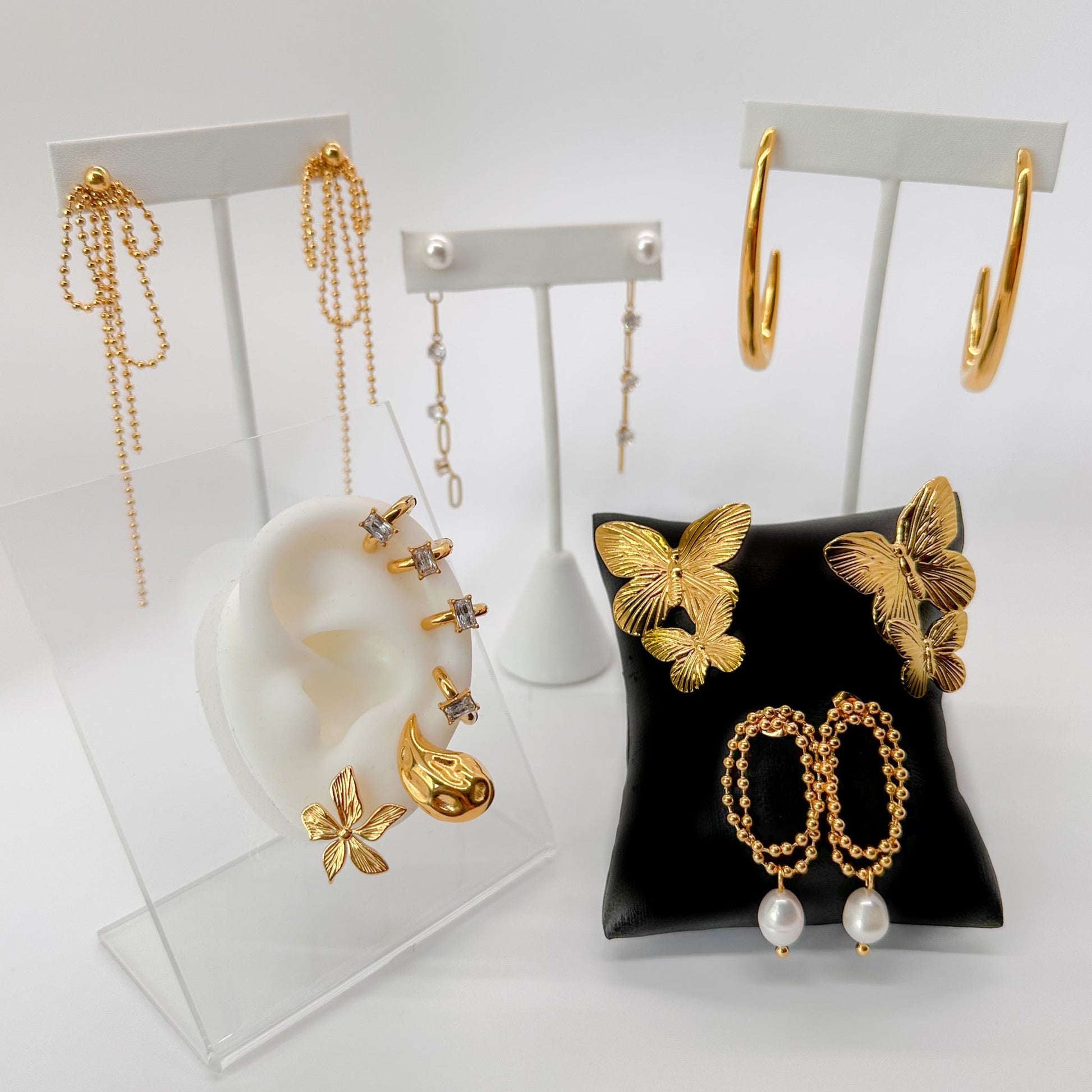 DRIP JEWELRY Earrings Gold Baguette CUFF earring