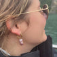 DRIP JEWELRY EARRINGS Iridescent Pearl or No Pearl Hoops