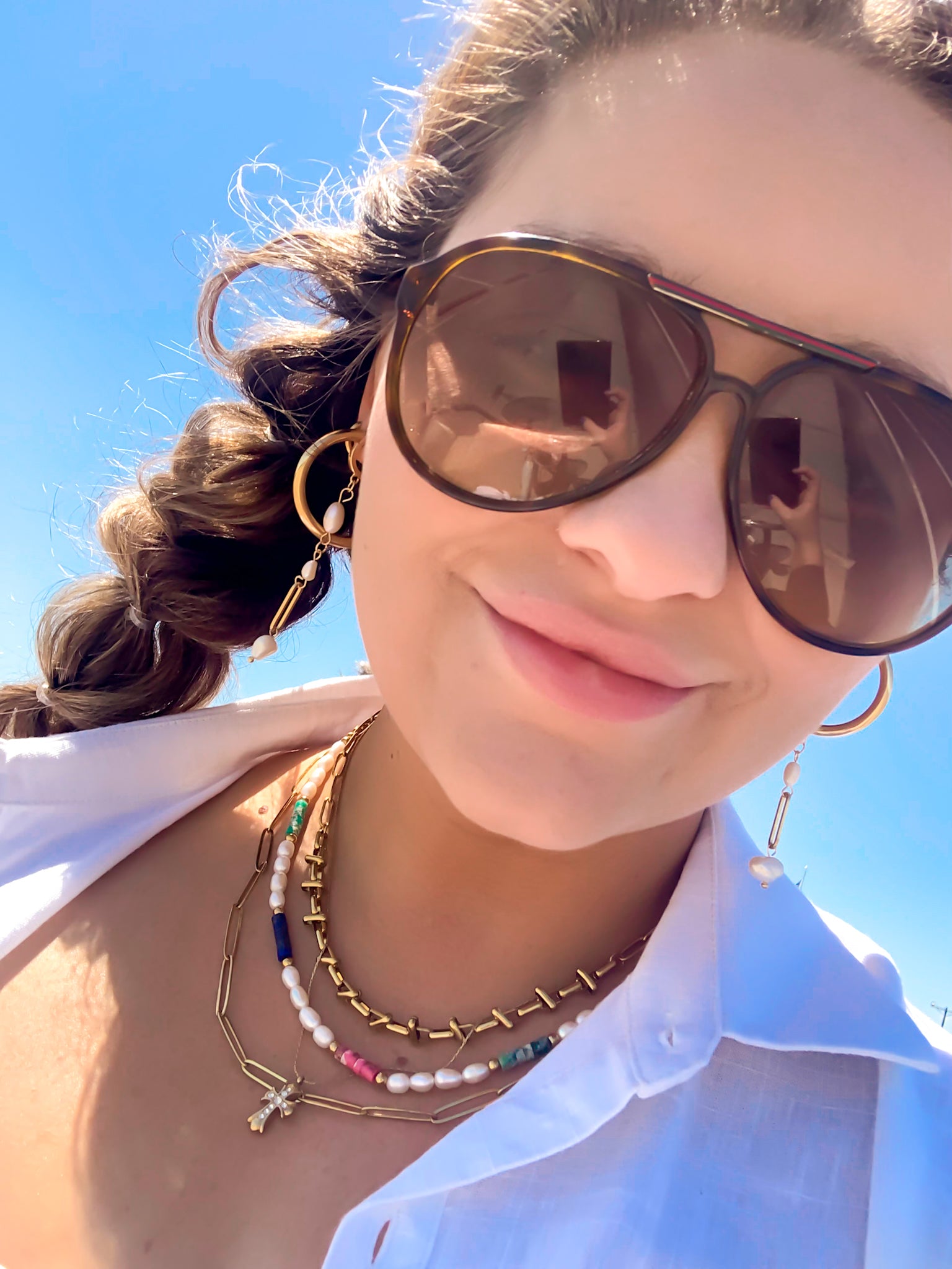 DRIP JEWELRY Earrings Mixed Triple Pearl