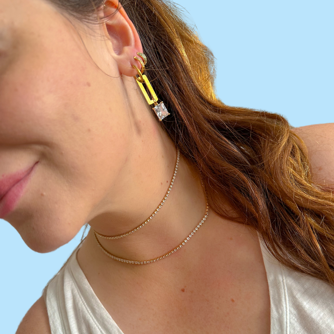 DRIP JEWELRY EARRINGS Rectangular Rec Drop