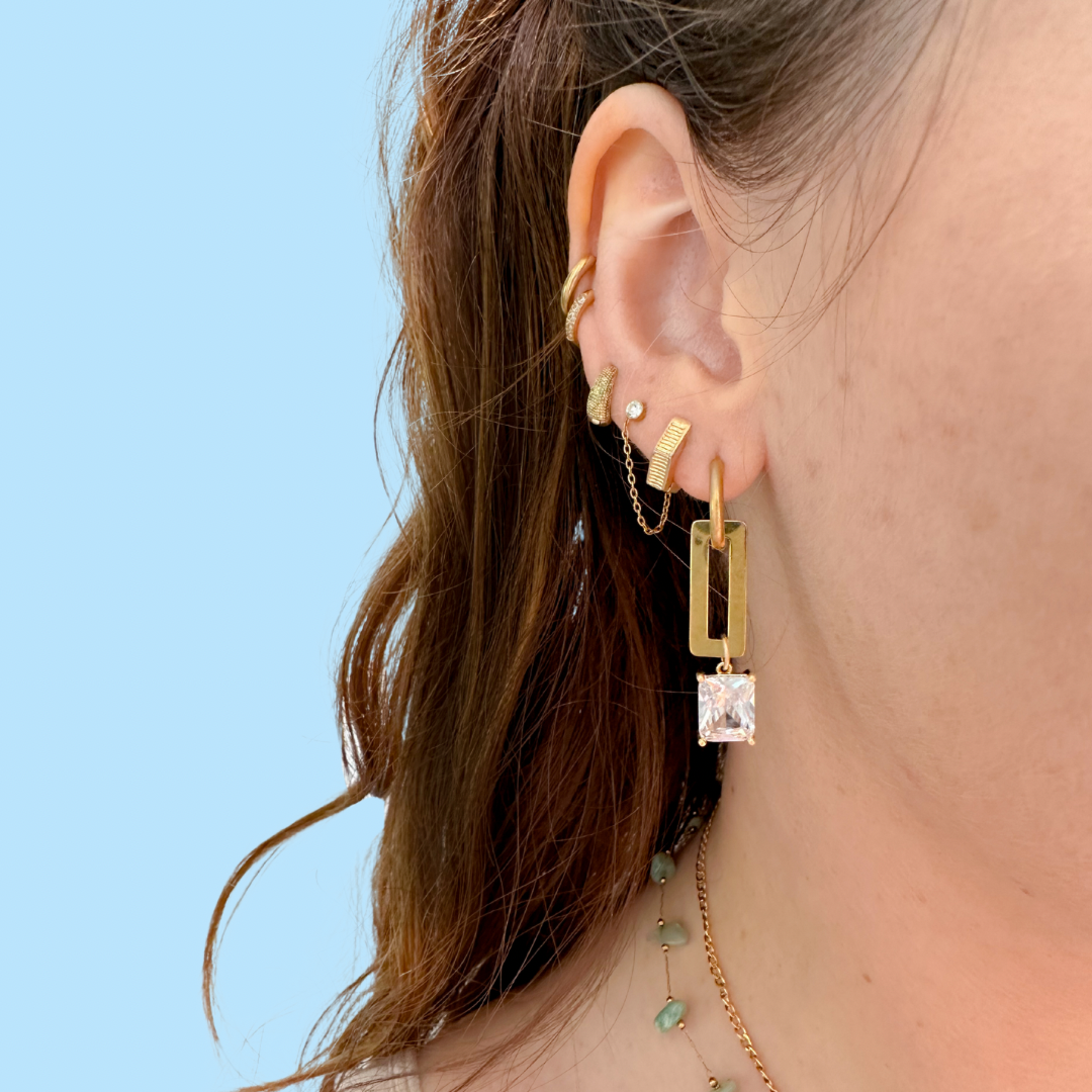 DRIP JEWELRY EARRINGS Rectangular Rec Drop