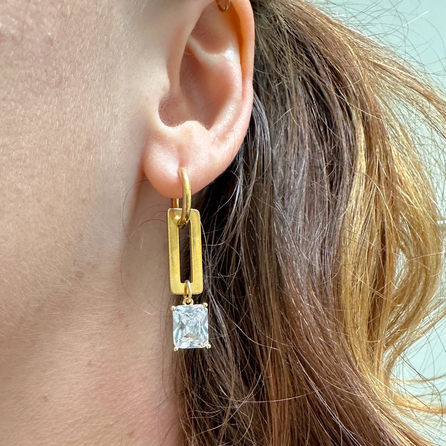 DRIP JEWELRY EARRINGS Rectangular Rec Drop