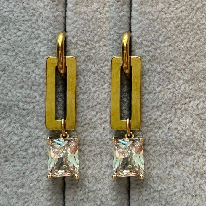 DRIP JEWELRY EARRINGS Rectangular Rec Drop