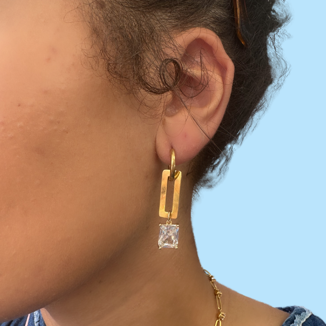 DRIP JEWELRY EARRINGS Rectangular Rec Drop