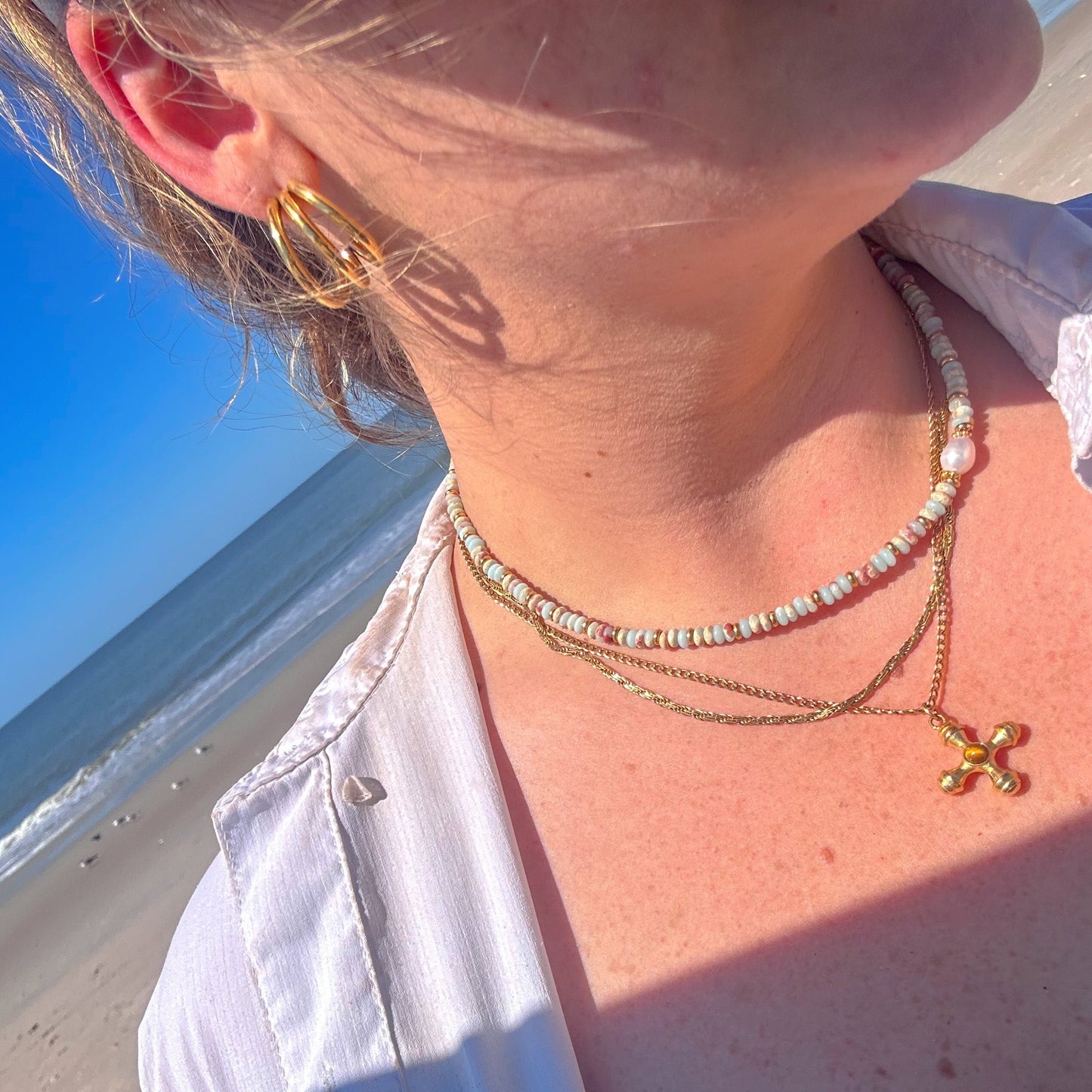 DRIP JEWELRY EARRINGS Triple Scoop Hoops