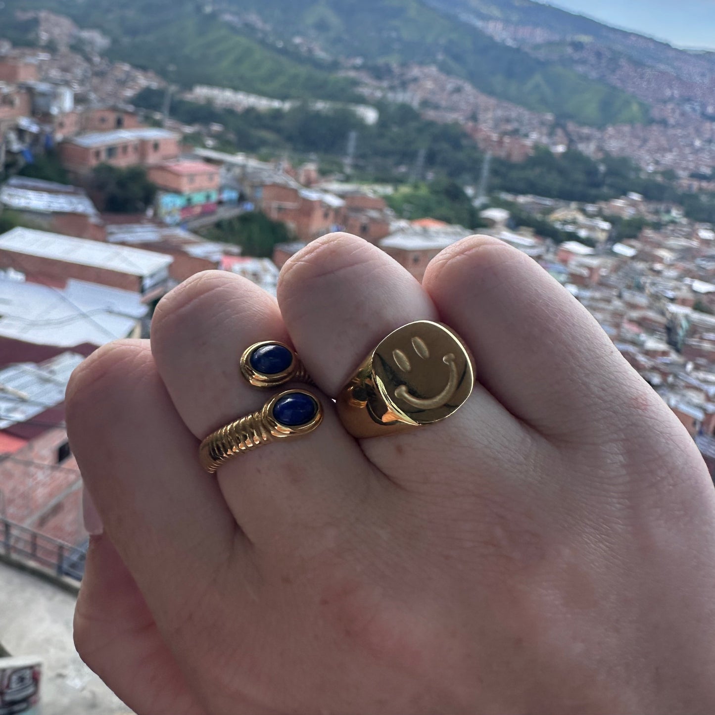 DRIP JEWELRY Lapis Spiral Ring
