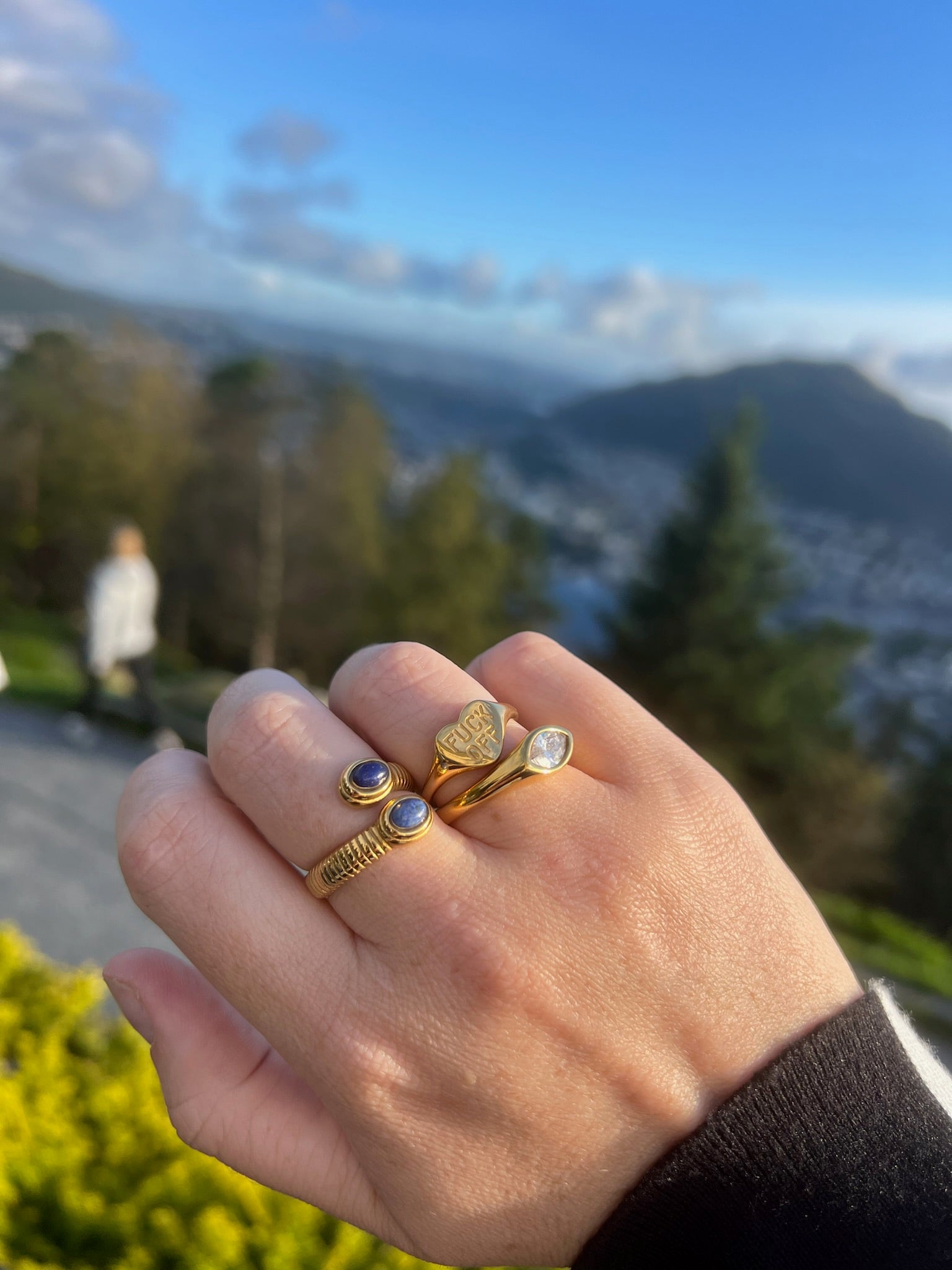 DRIP JEWELRY Lapis Spiral Ring