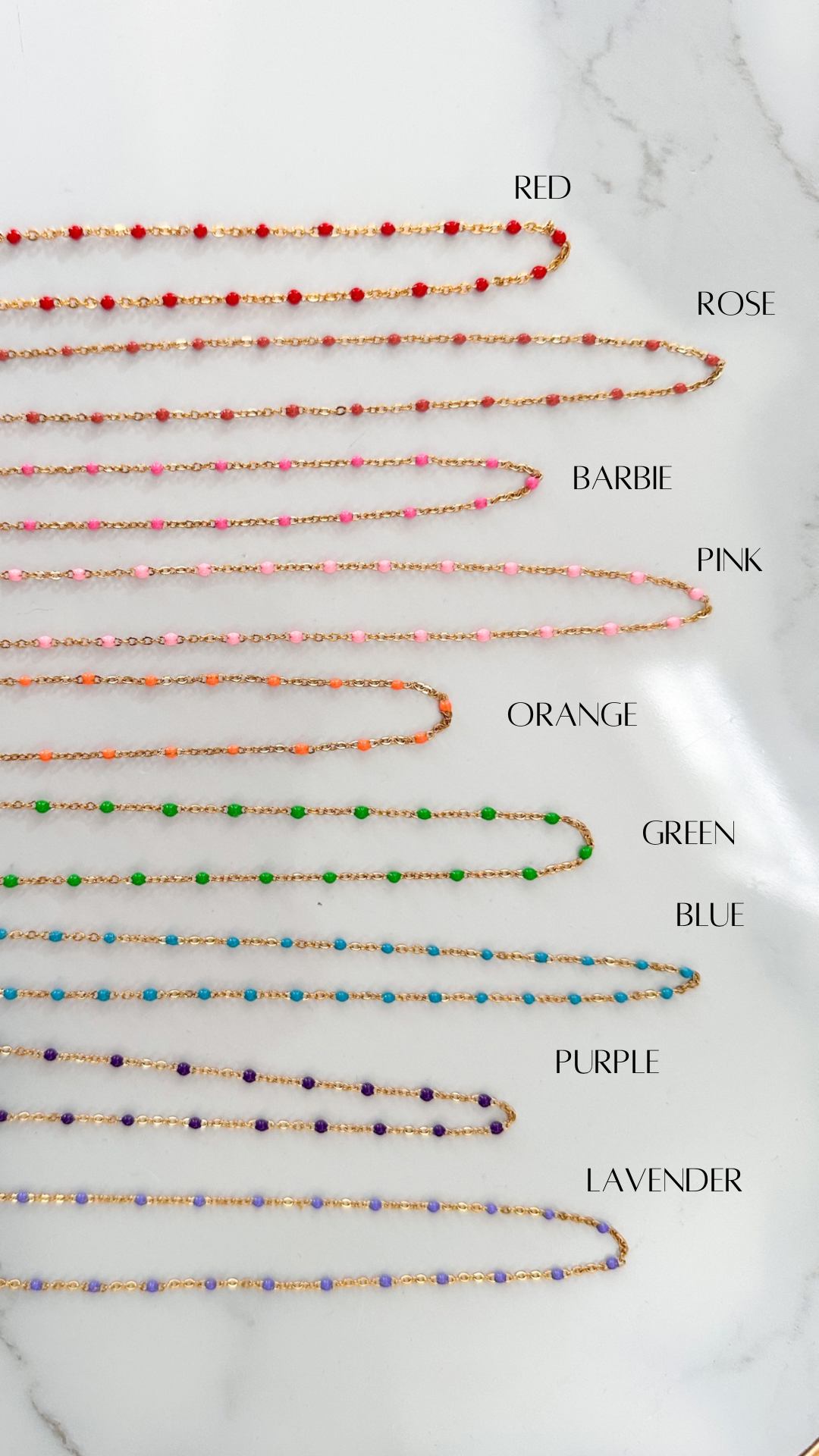 DRIP JEWELRY Limited Edition Colored Enamel Necklace