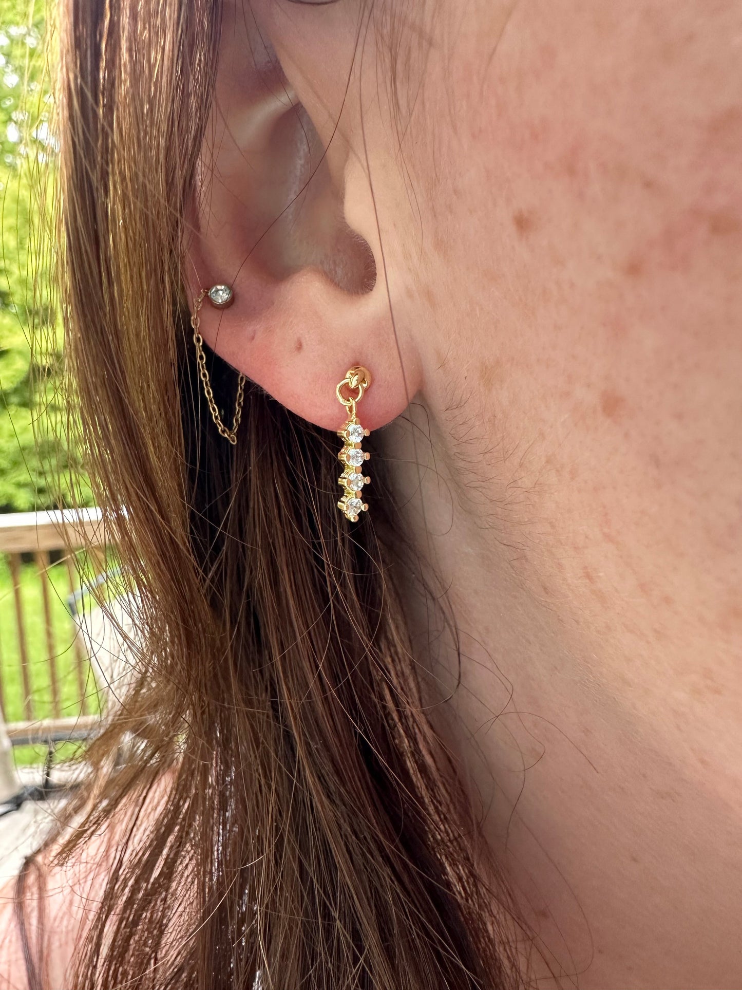 DRIP JEWELRY Marquise Stud Drops