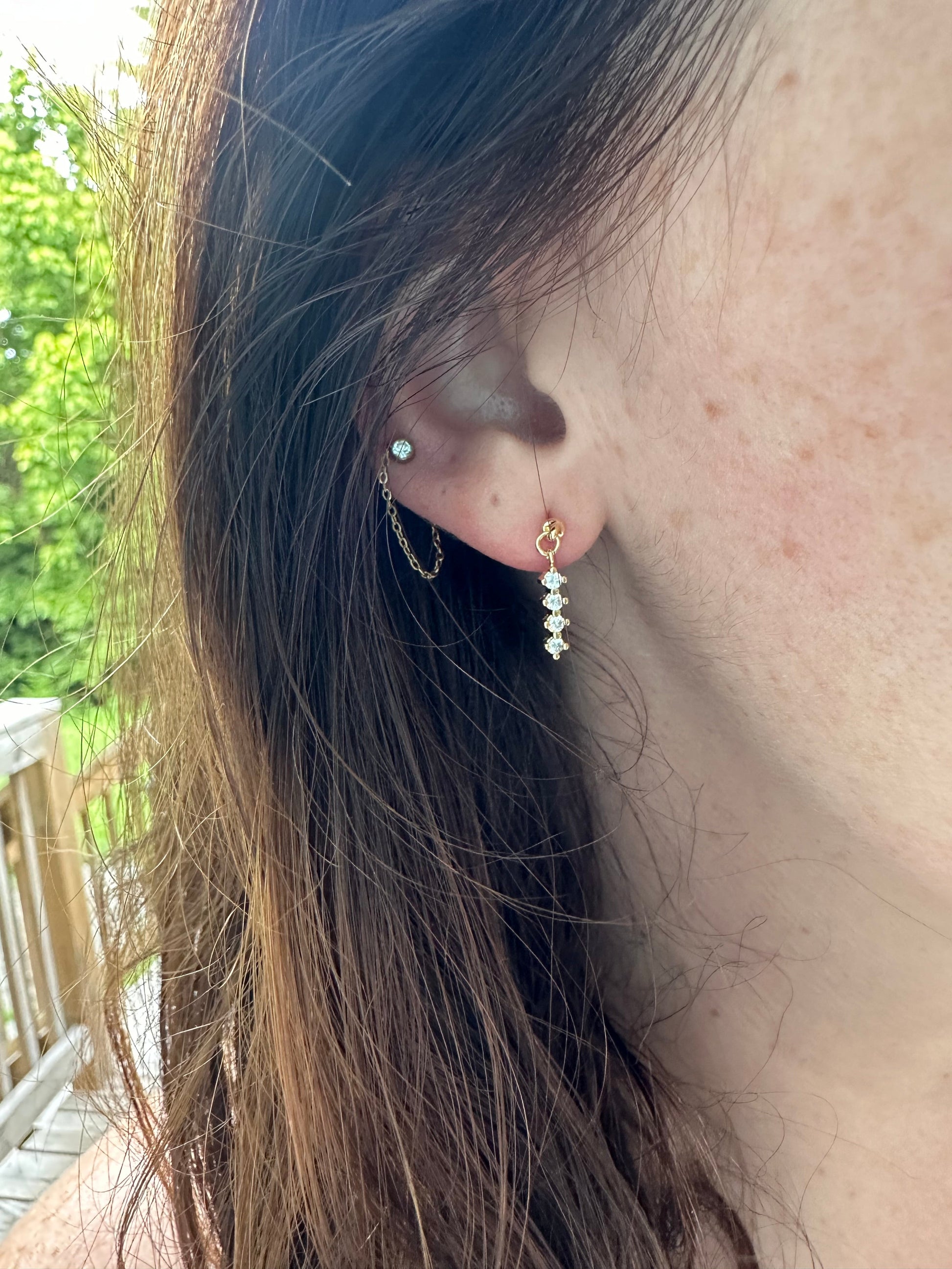 DRIP JEWELRY Marquise Stud Drops