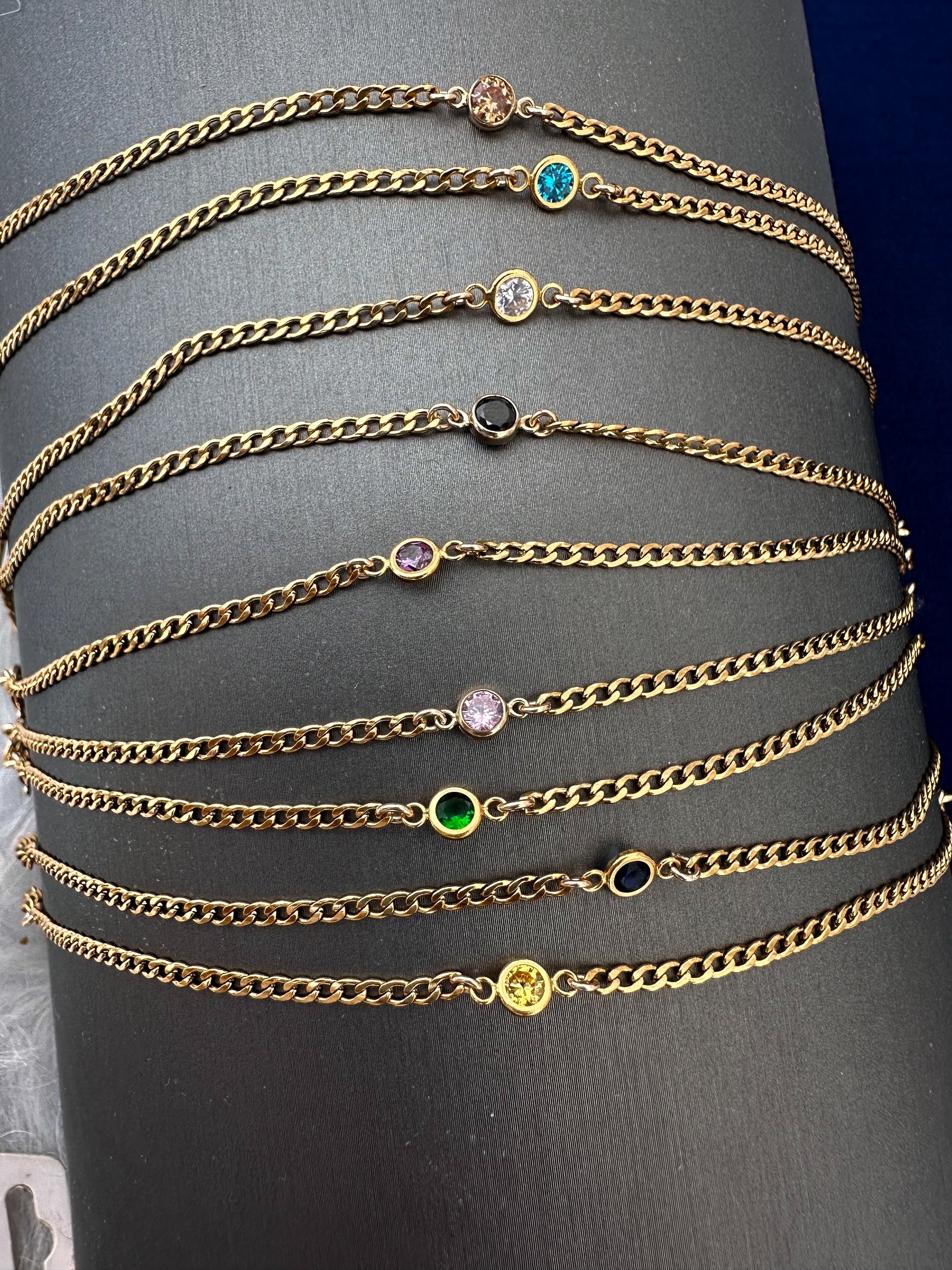 DRIP JEWELRY Necklace Birthstone Connected Bracelet or Necklace