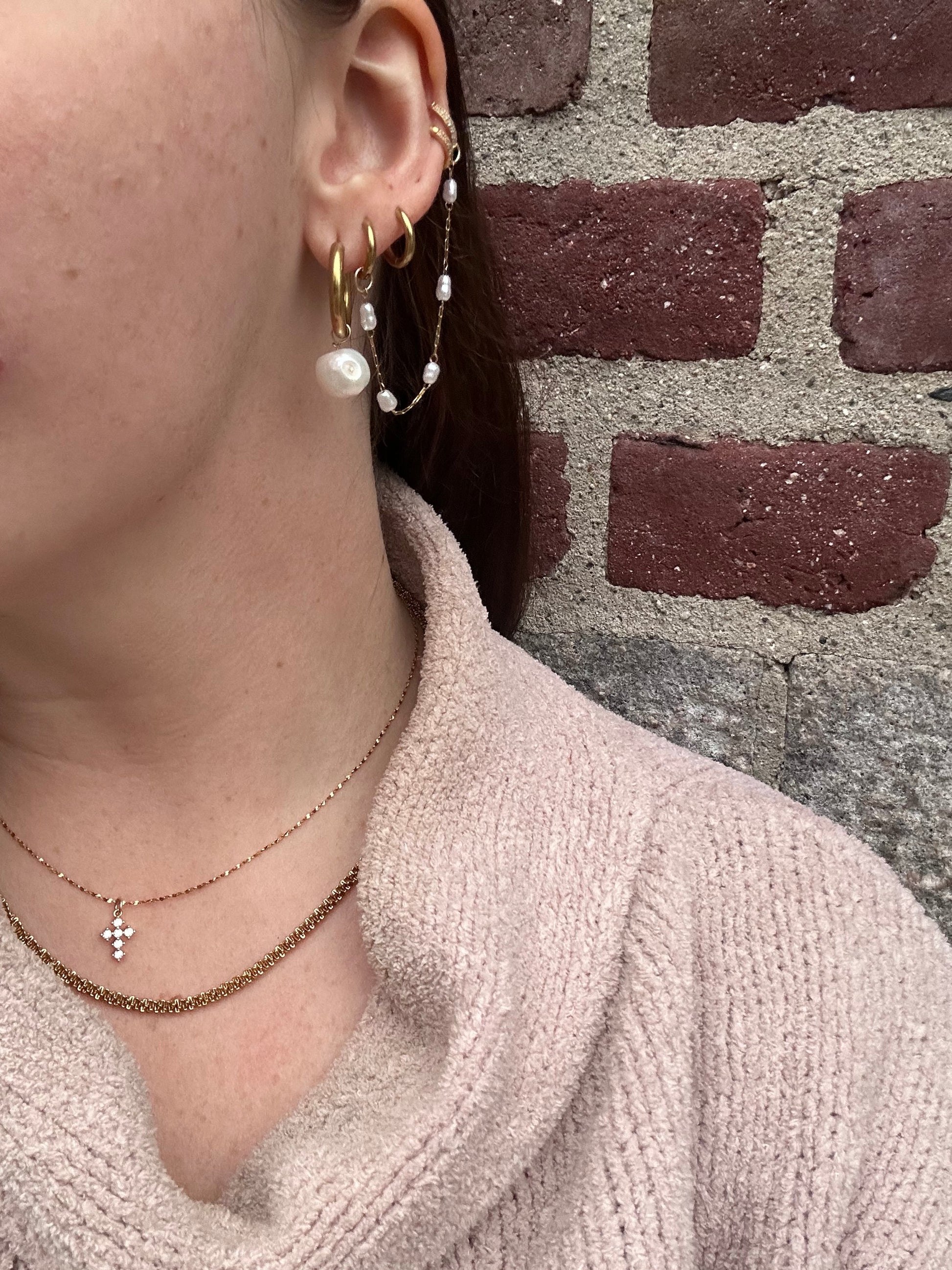 DRIP JEWELRY NECKLACES Mini Cross Necklace