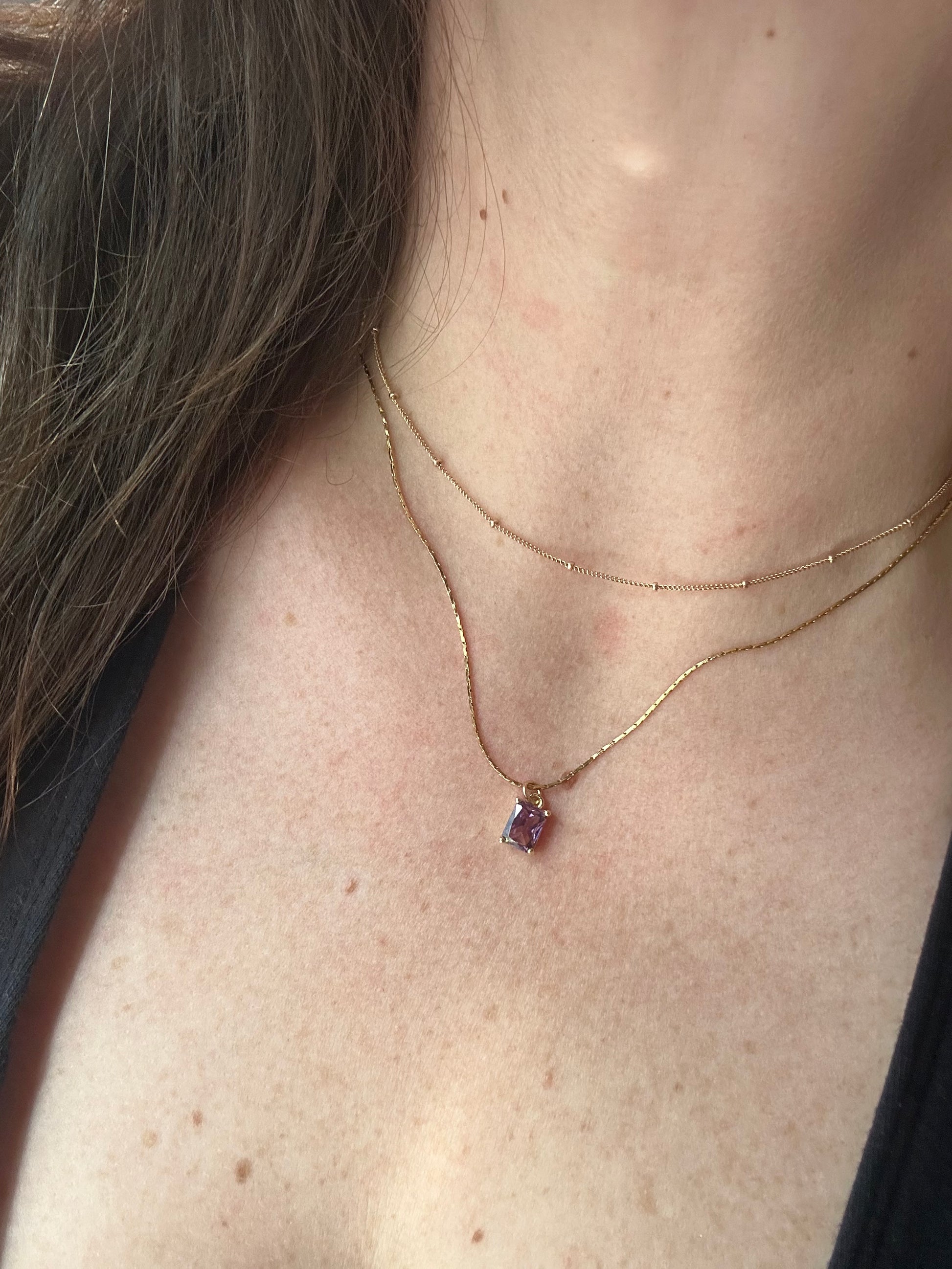 DRIP JEWELRY NECKLACES MINI Rec Drop Necklace