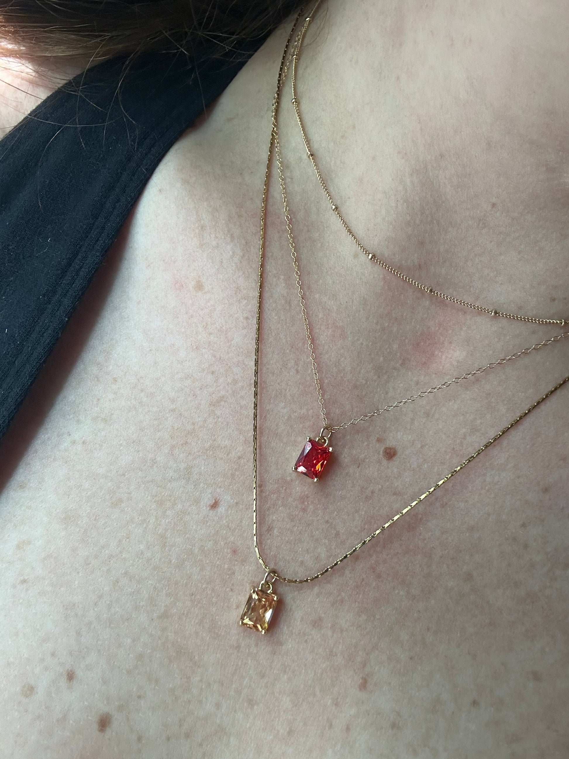 DRIP JEWELRY NECKLACES MINI Rec Drop Necklace