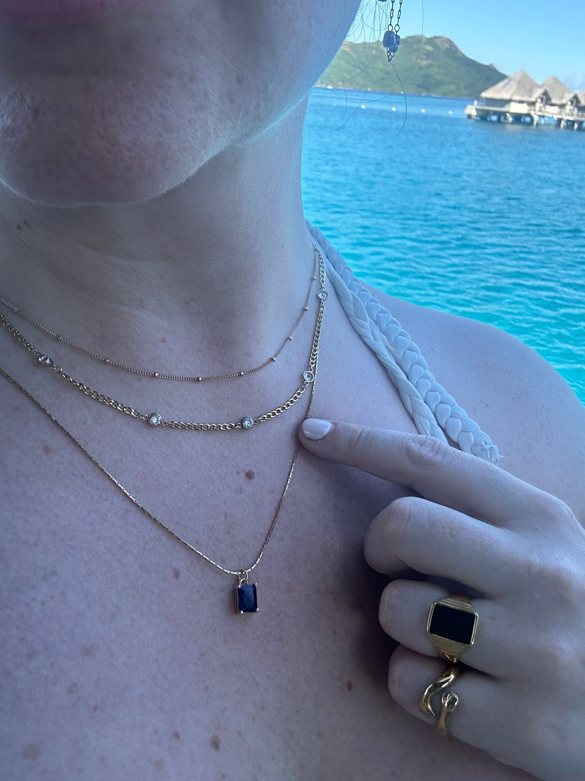 DRIP JEWELRY NECKLACES MINI Rec Drop Necklace